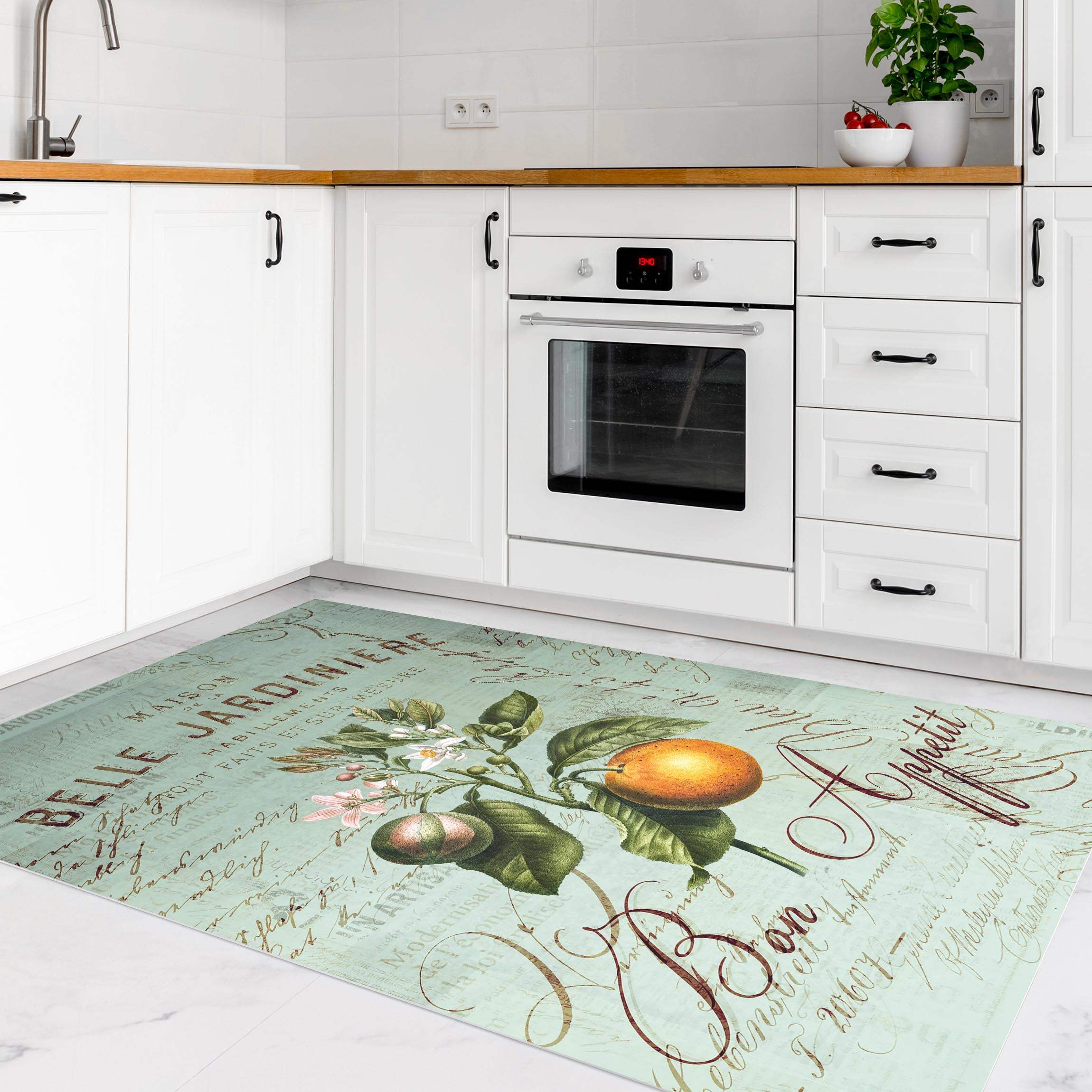 Vinylteppich Shabby Chic Collage - Orange