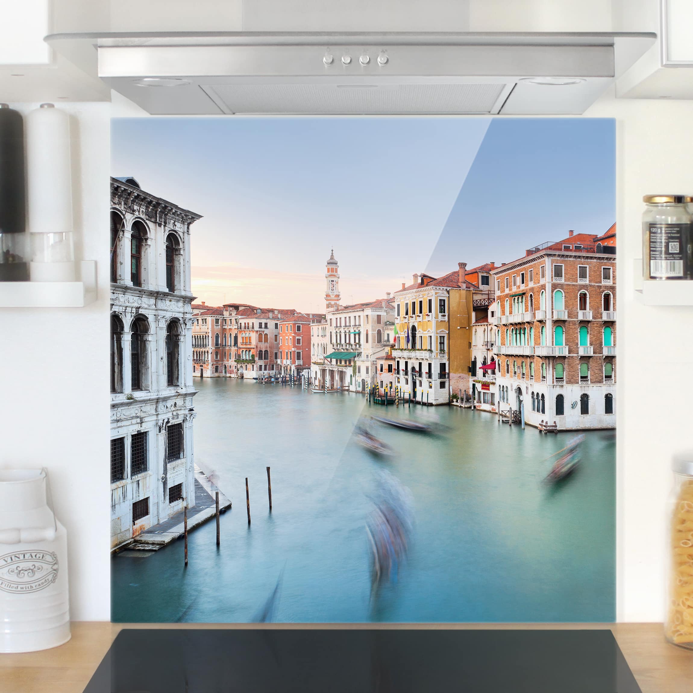 Spritzschutz Canale Grande Blick von der Rialtobrücke Venedig