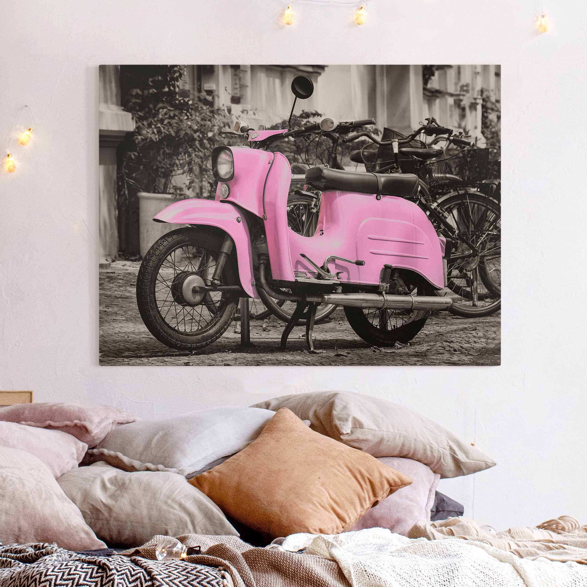 Leinwandbild Pinker Roller