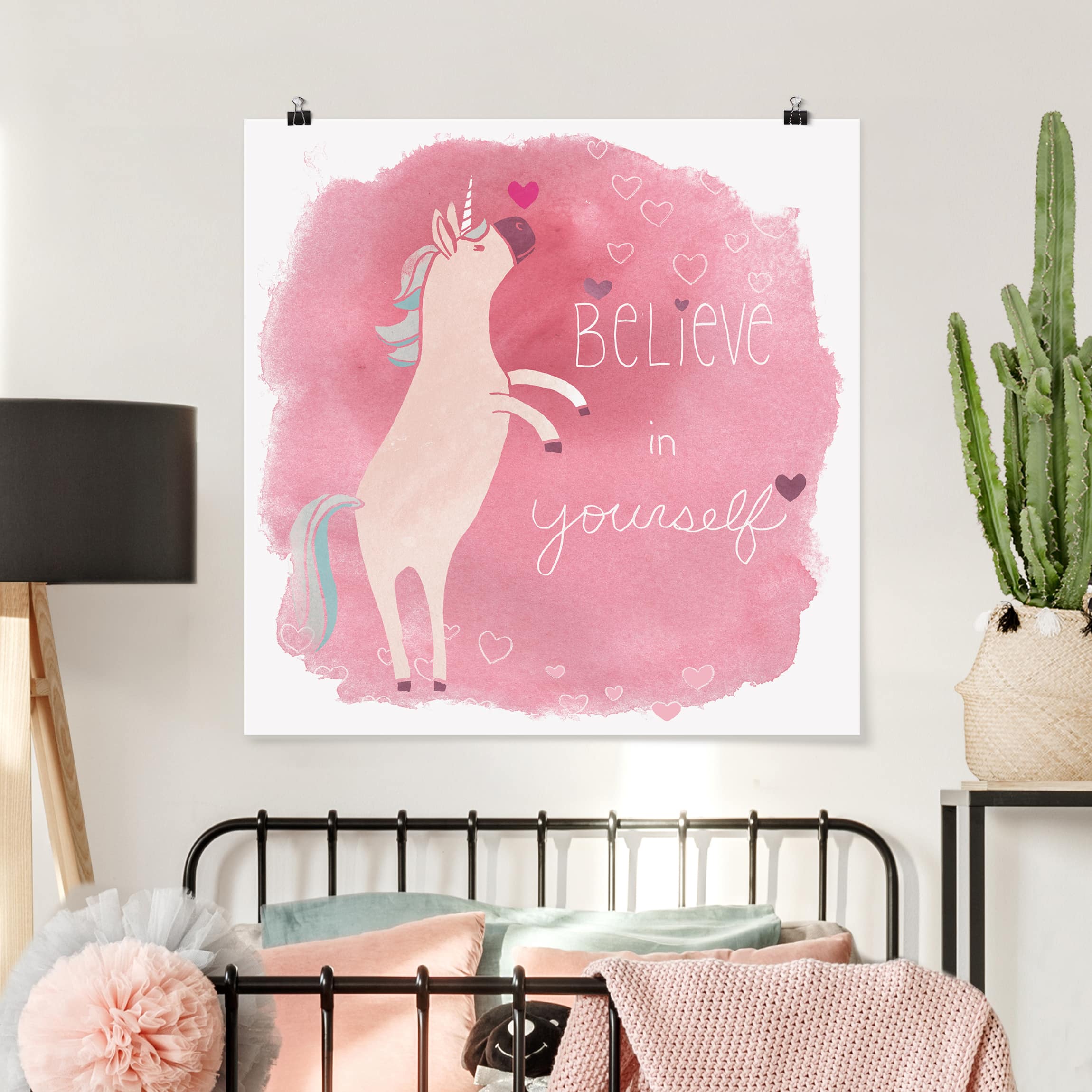 Poster Einhorn-Truppe - Believe