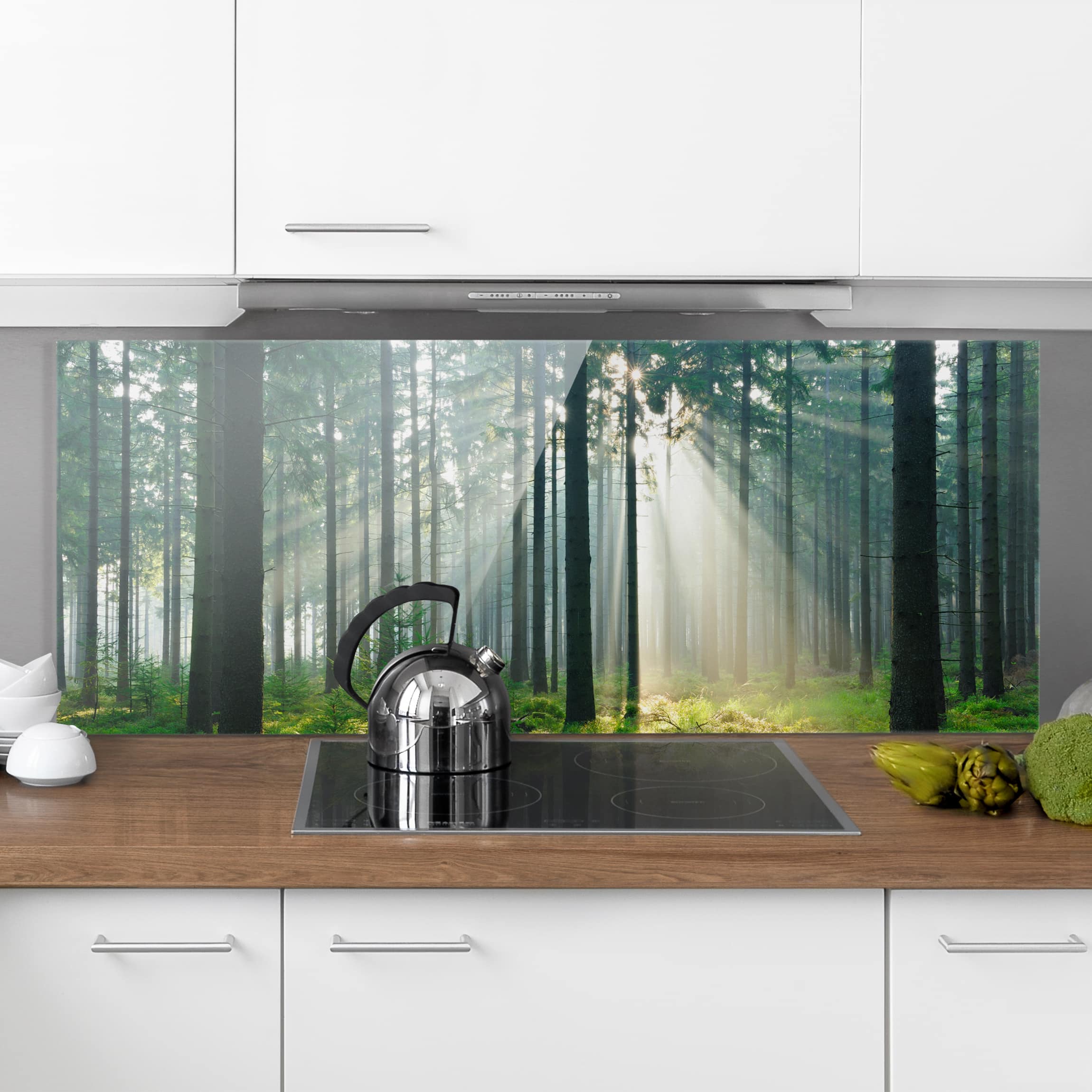Glas Spritzschutz Enlightened Forest