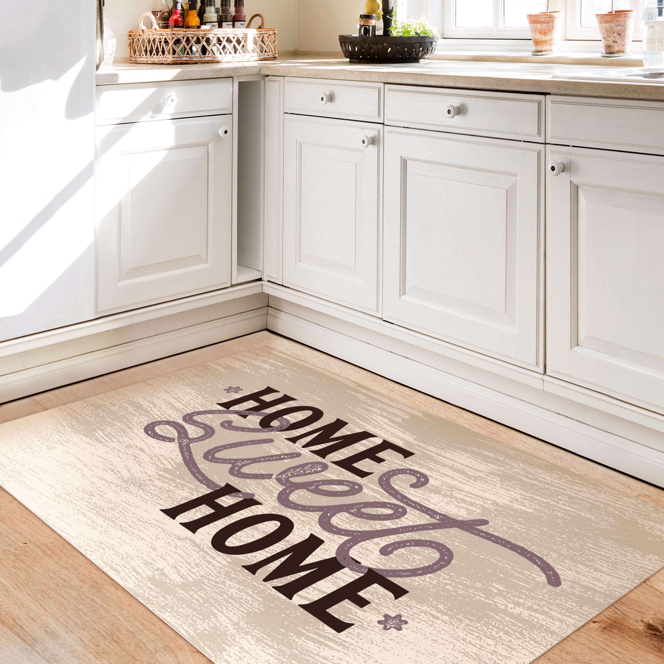 Vinylteppich Home sweet home shabby white