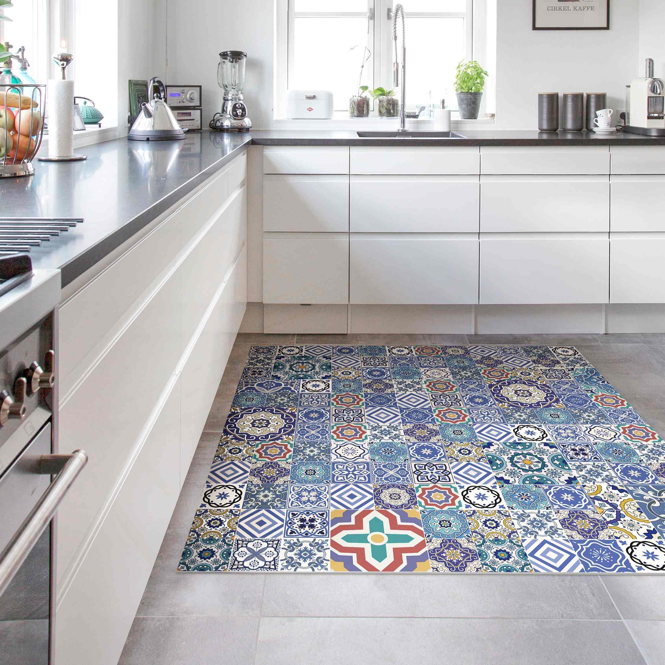 Vinylteppich Fliesenspiegel - Aufwändige Portugiesische Fliesen