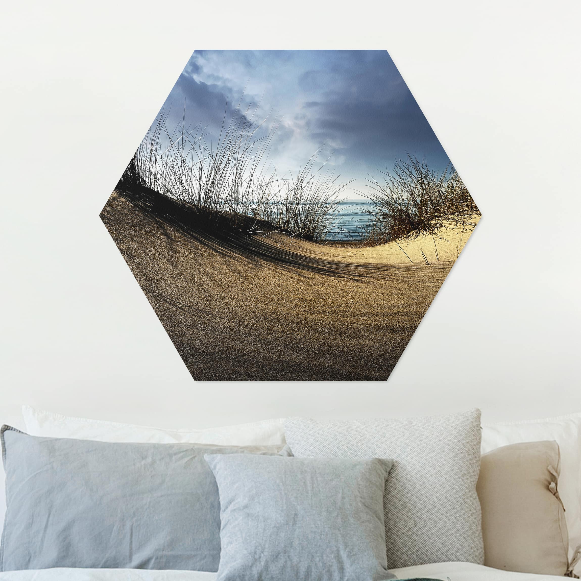 Hexagon-Alu-Dibond Bild Sanddüne