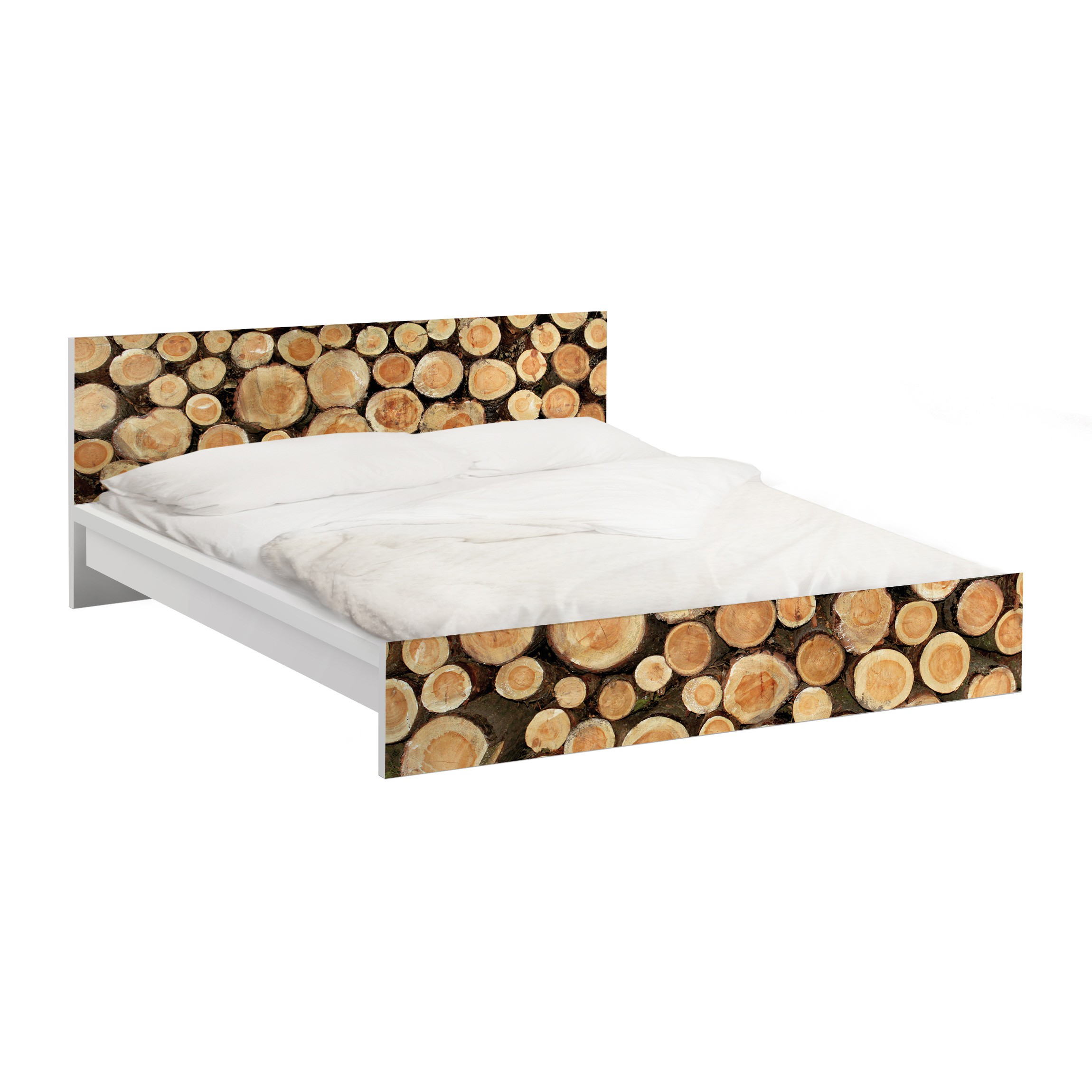 Möbelfolie für IKEA Malm Bett 140 cm Breite No.YK18 Baumstämme