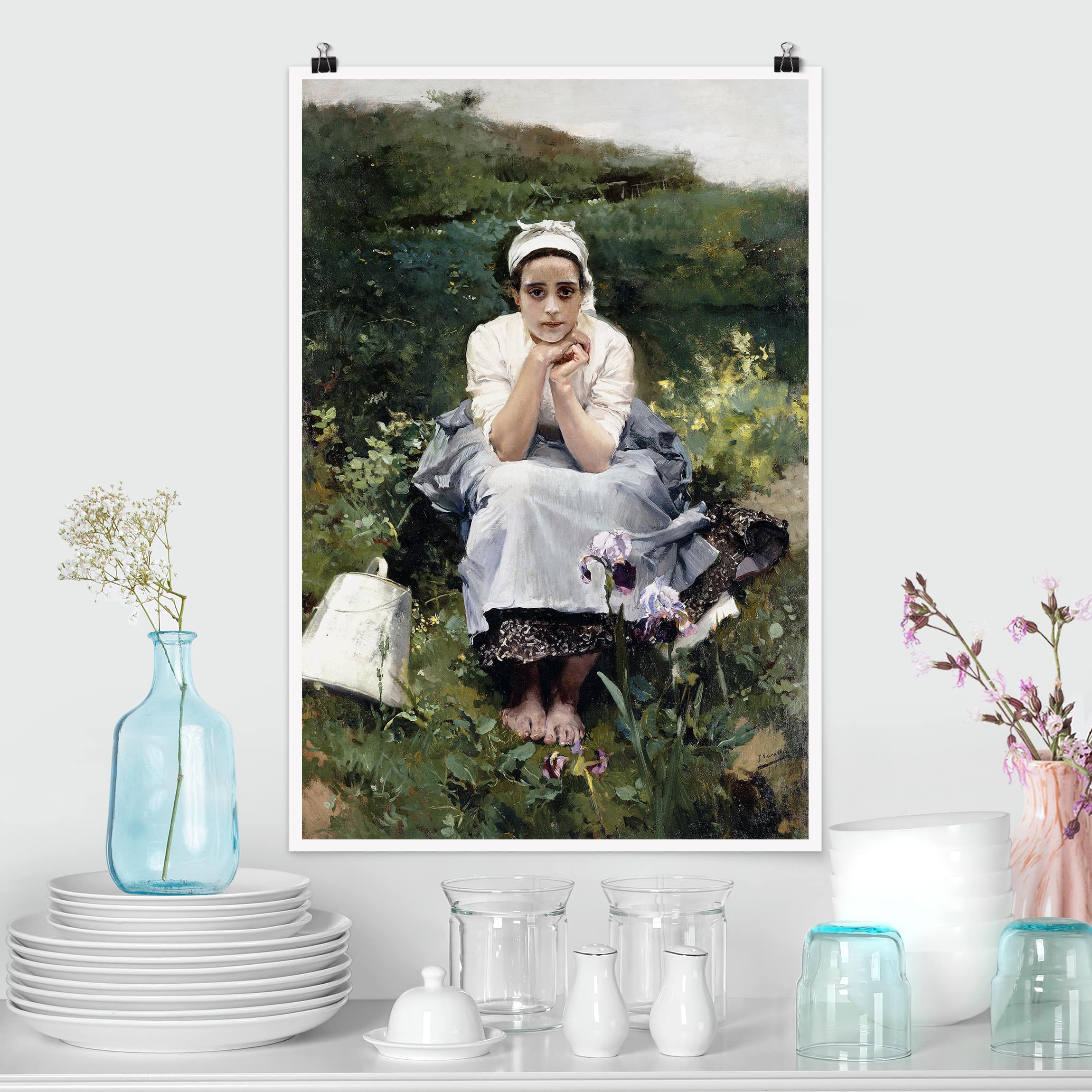 Poster - Hochformat Joaquin Sorolla - Das Milchmädchen