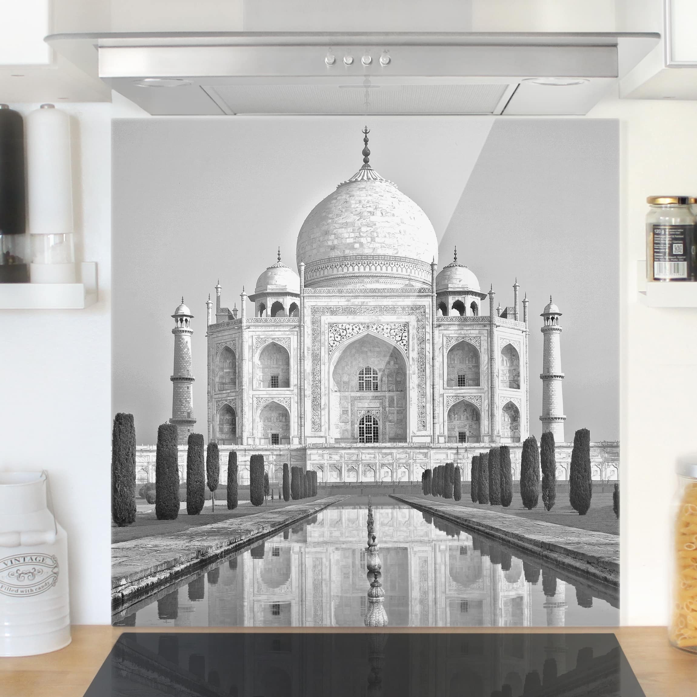 Glas Spritzschutz Taj Mahal mit Garten