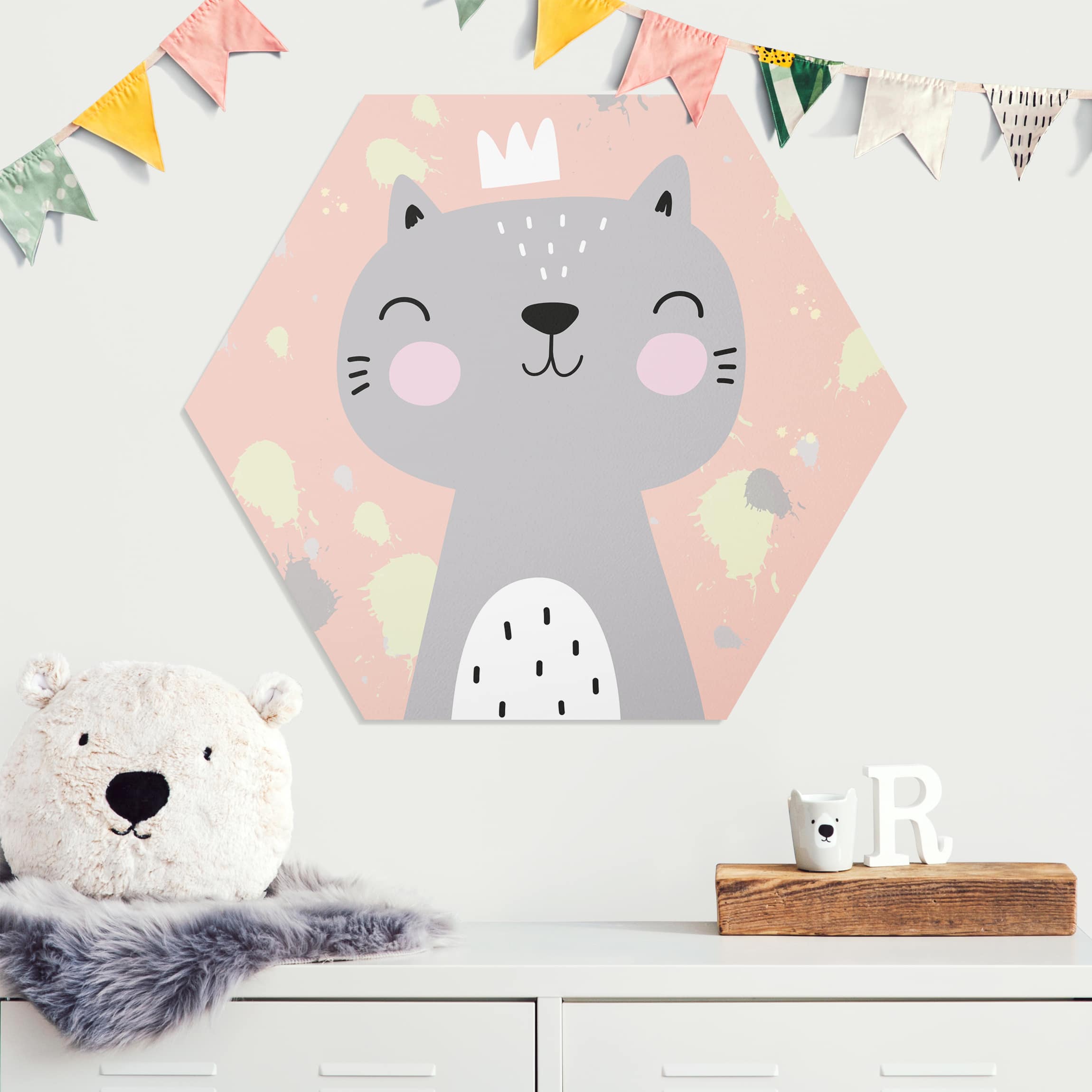 Hexagon-Forexbild Freche Katze
