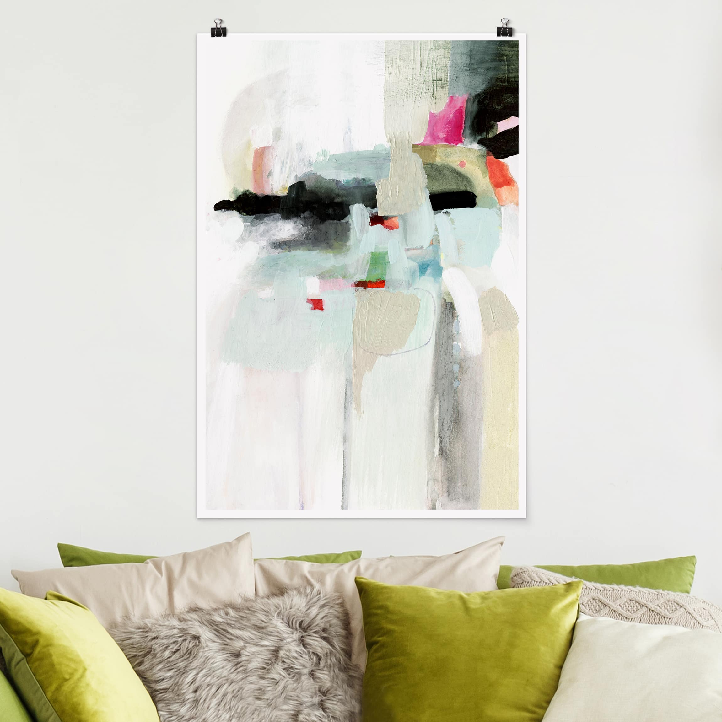 Poster - Hochformat Bunte Wasserfälle II