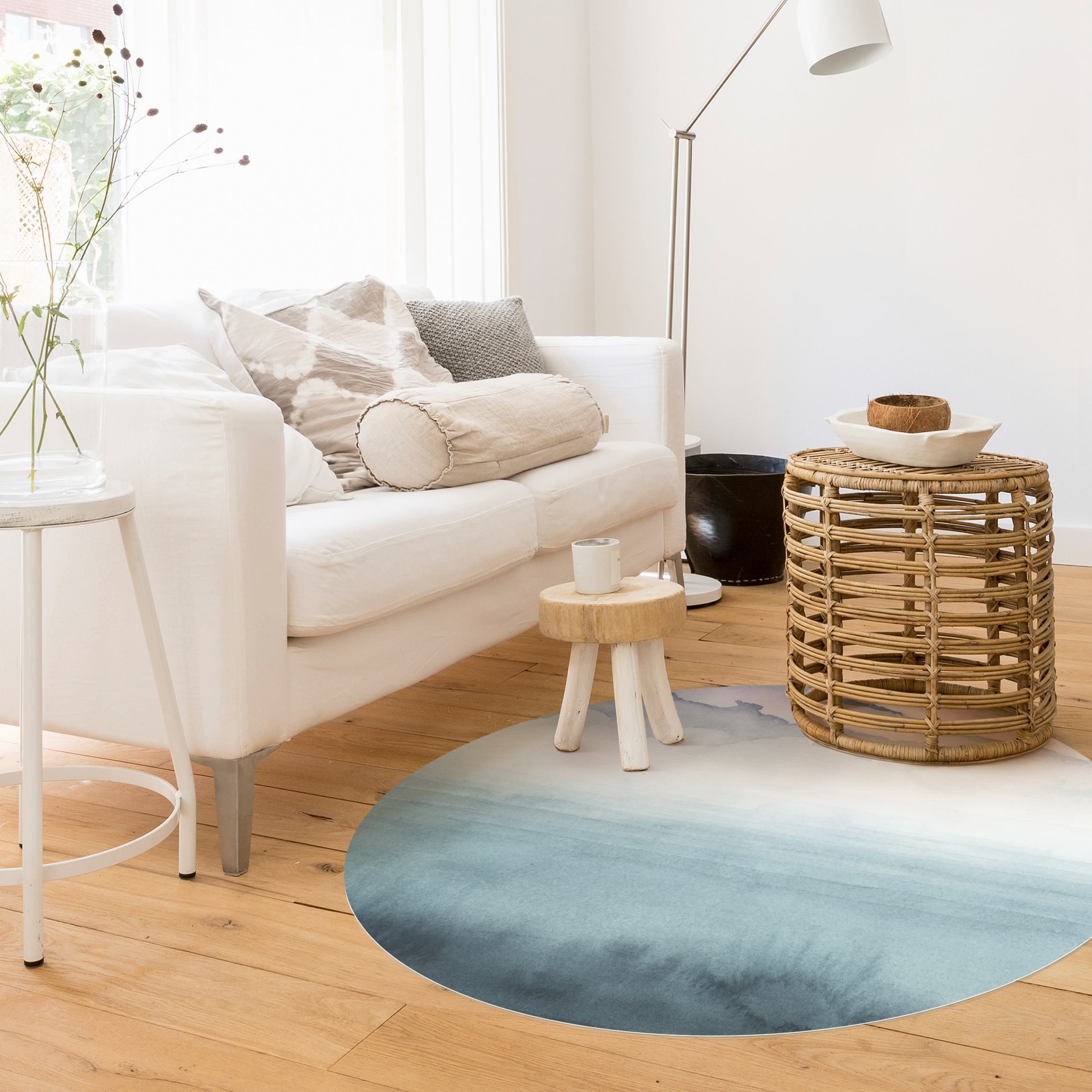 Runder Vinyl-Teppich Dämmerung auf der Bucht I