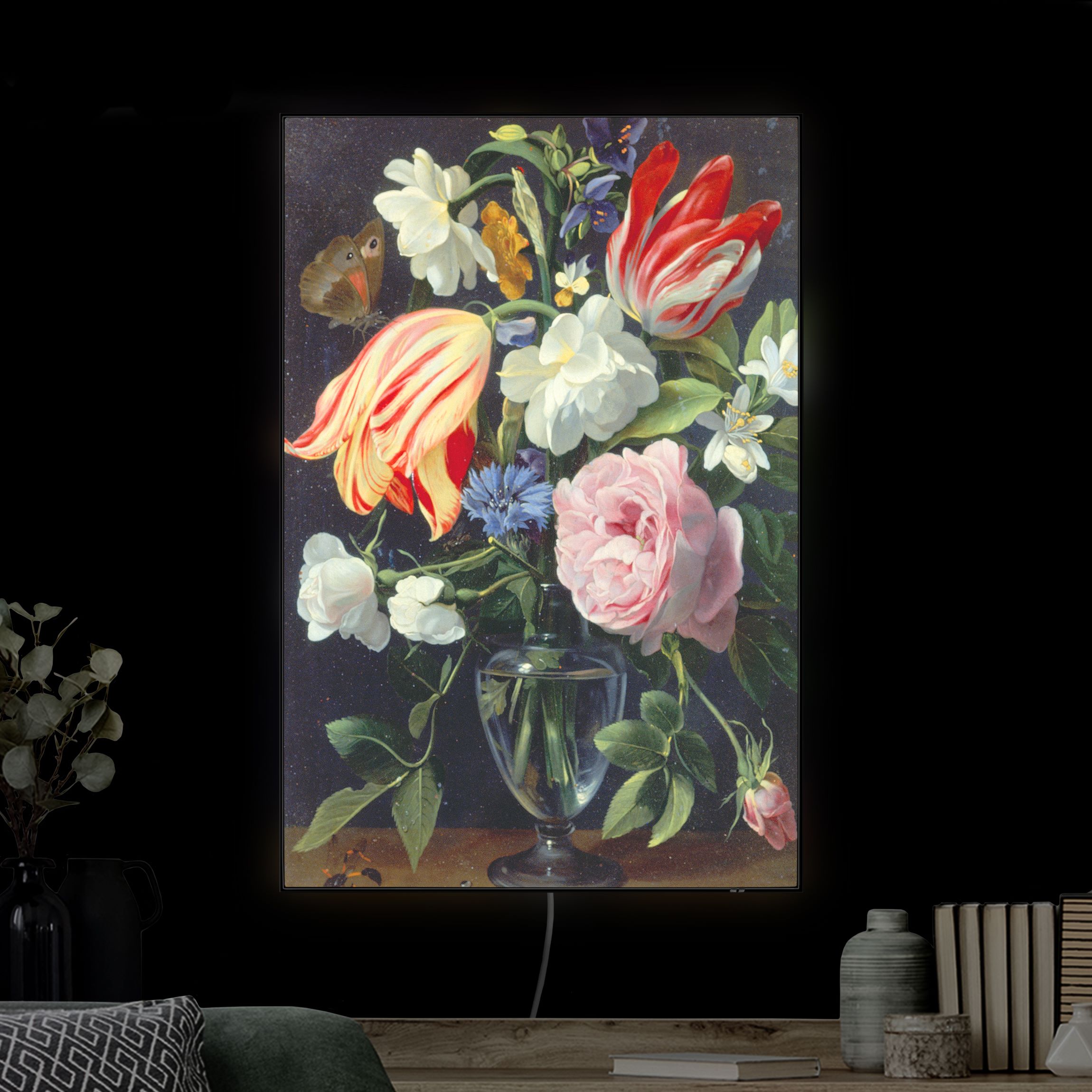 LED-Wechselbild Daniel Seghers - Vase mit Blumen