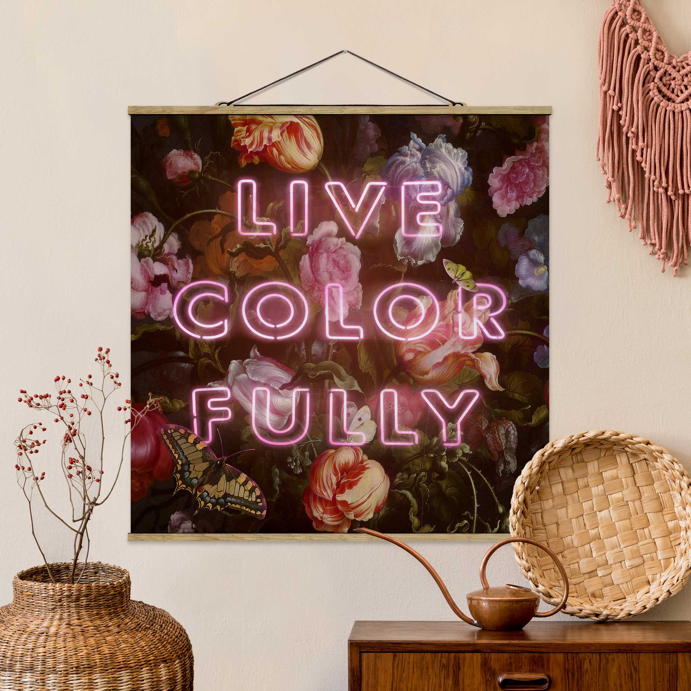 Stoffbild - Quadrat Live Color Fully