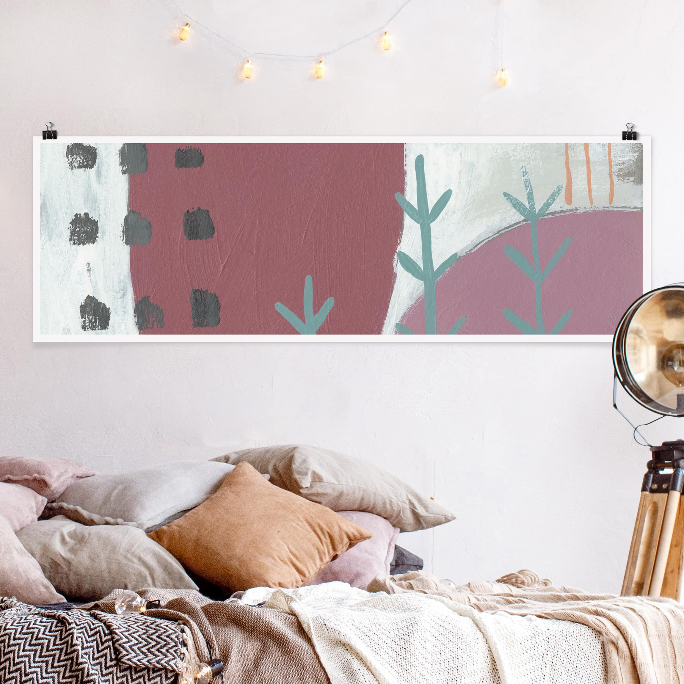 Panorama Poster Karneval der Formen in Beere III