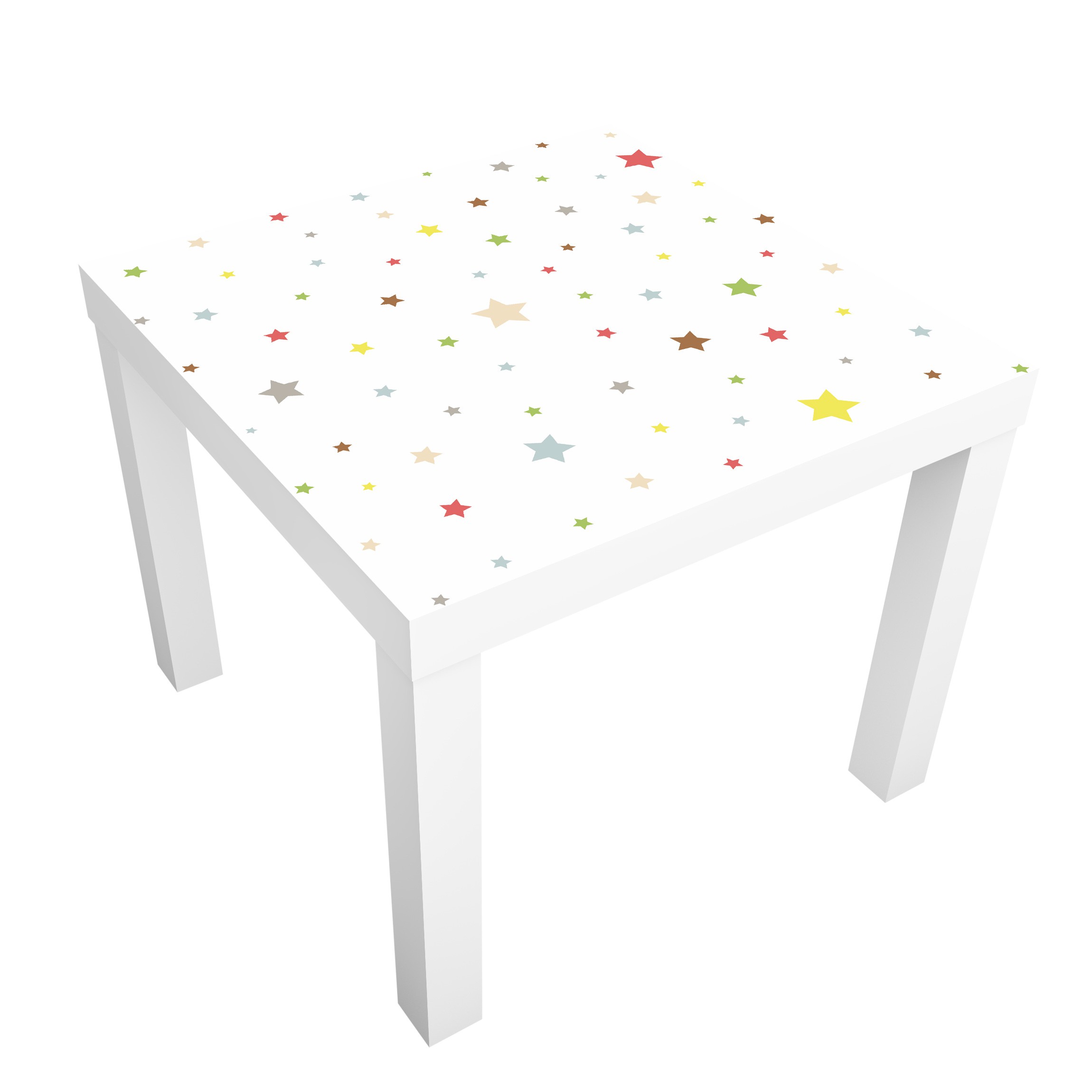 Möbelfolie für IKEA Lack No.YK34 Bunte Sterne