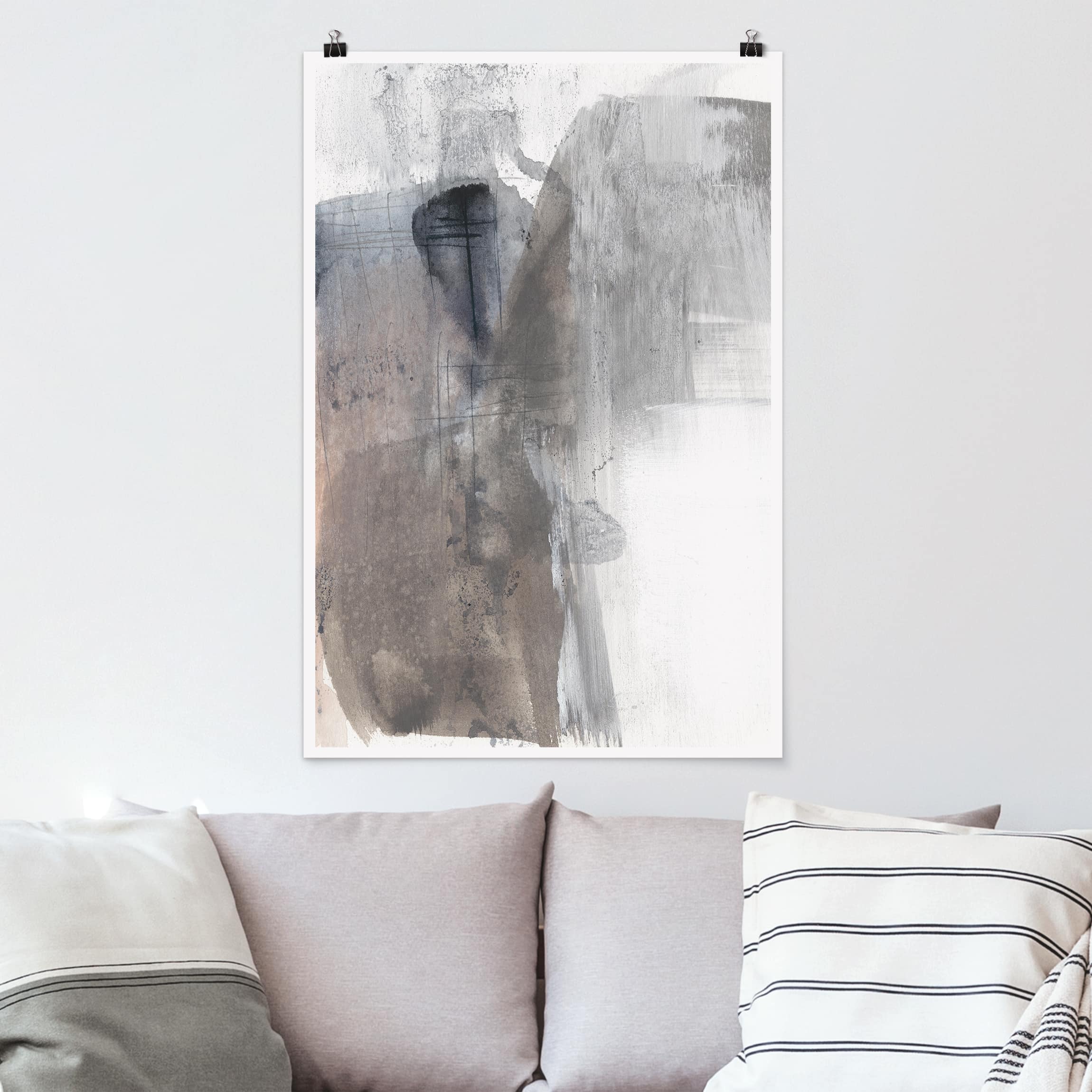 Poster - Hochformat Schattierungen in Sepia II