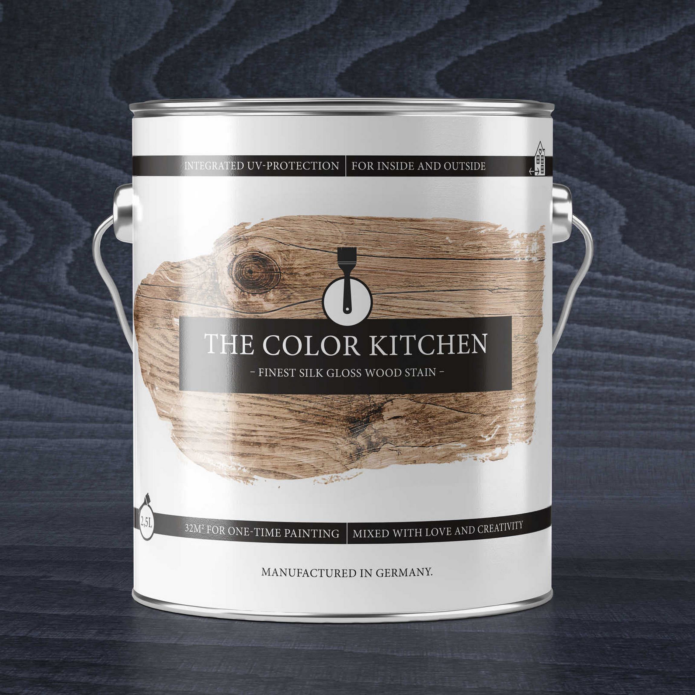 Holzlasur Farbe Anthrazitgrau - The Color Kitchen - Serious Anthracite - seidenglänzend