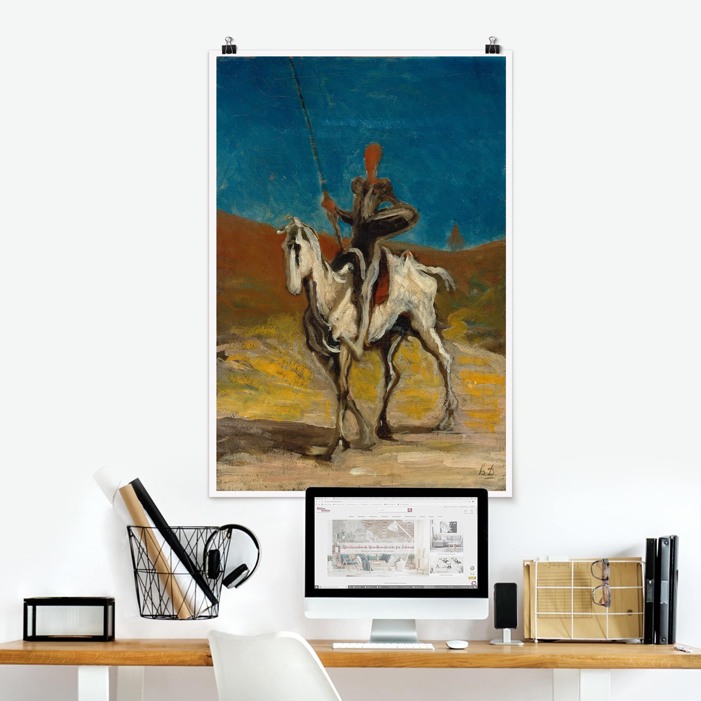 Poster - Hochformat Honoré Daumier - Don Quixote