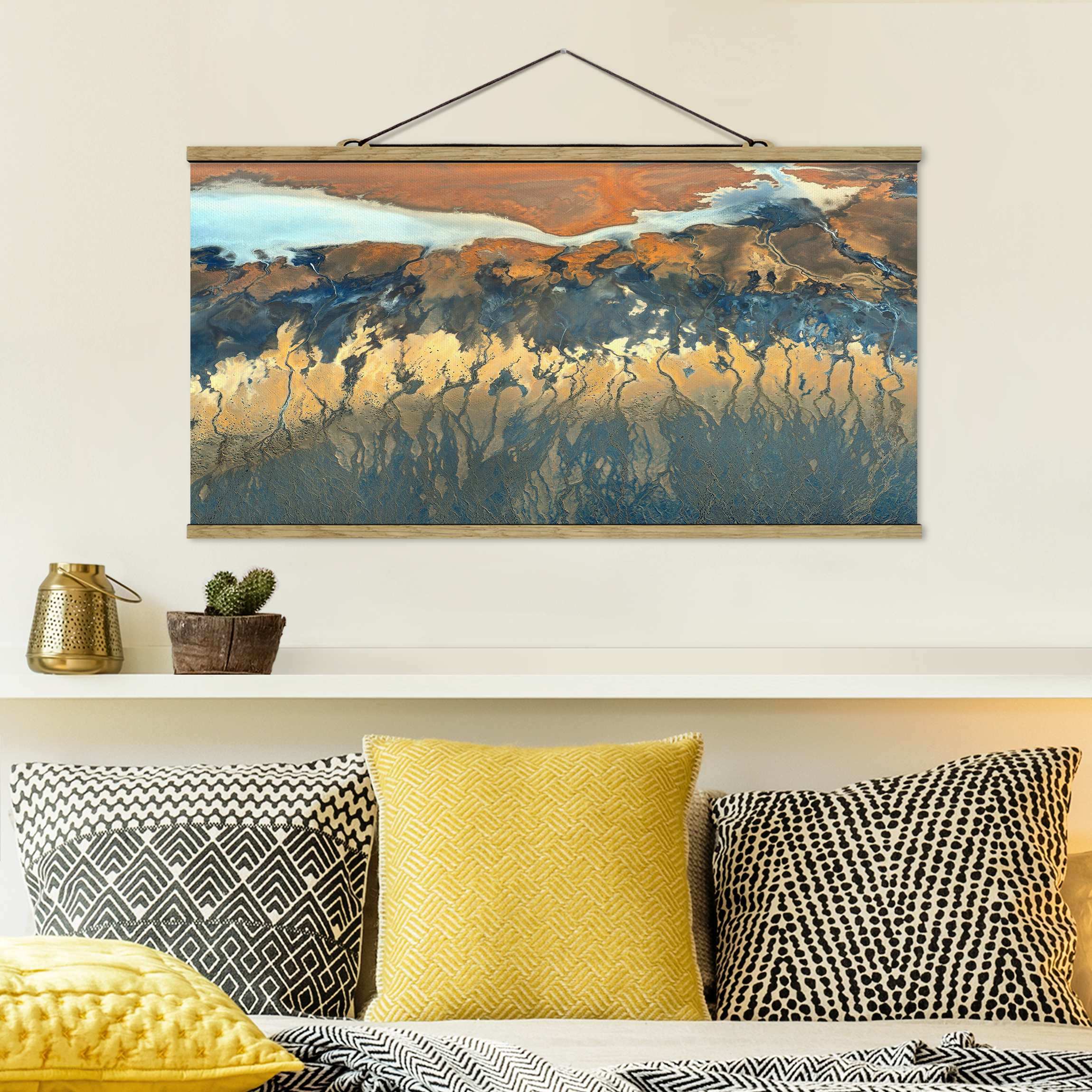 Stoffbild - Querformat Kalifornien aus der Luft