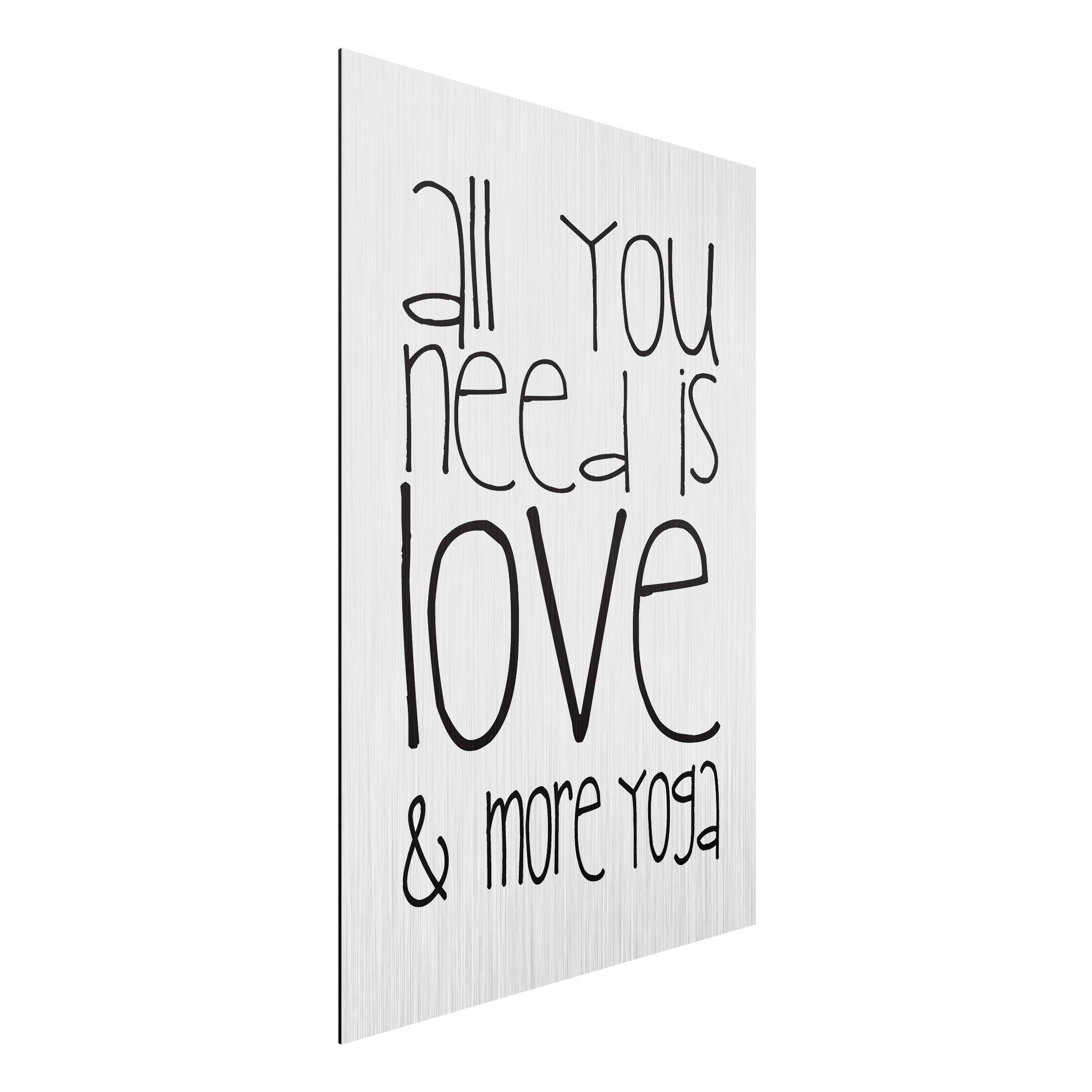 Alu-Dibond Outdoor Bild Love and Yoga