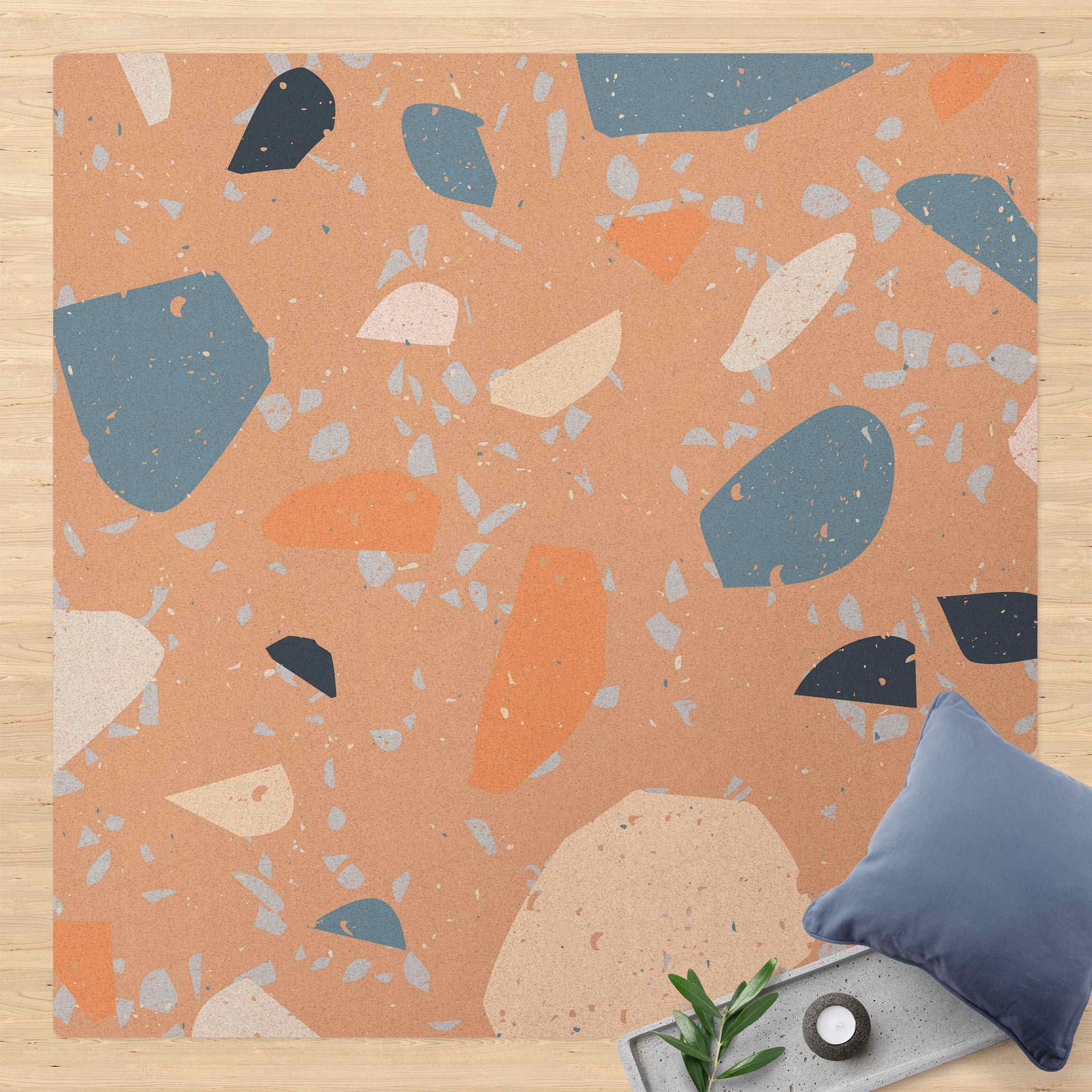 Kork-Teppich Detailliertes Terrazzo Muster Asti