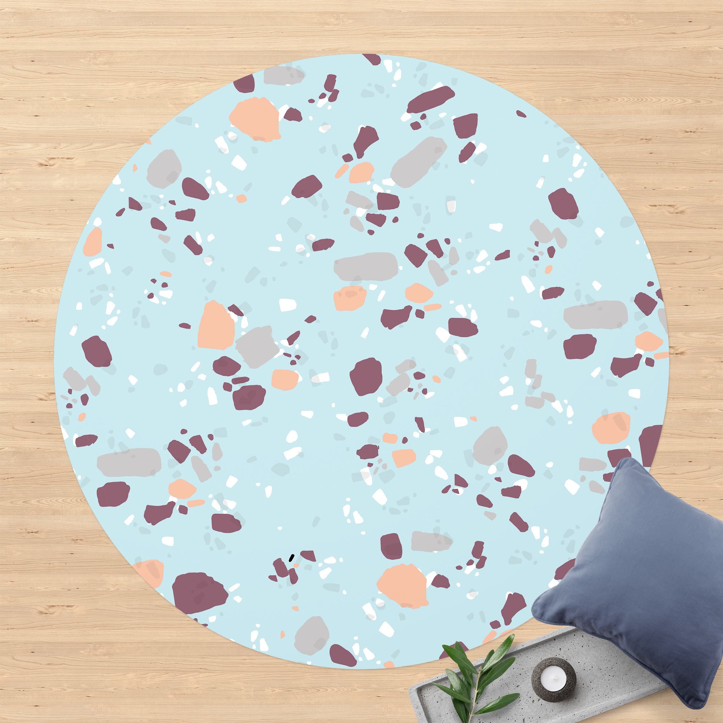 Runder Vinyl-Teppich Detailliertes Terrazzo Muster Bolzano