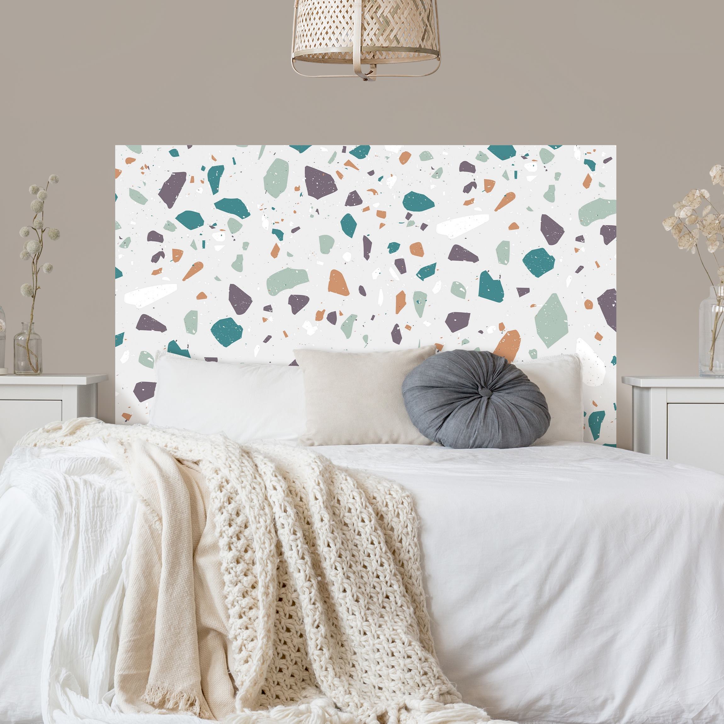 Kopfteil Bett Detailliertes Terrazzo Muster Grosseto