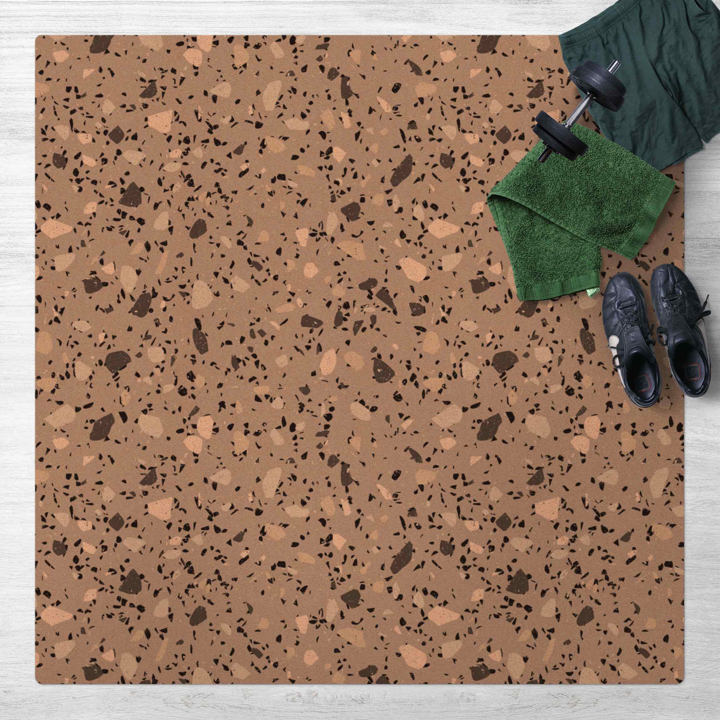 Kork-Teppich Detailliertes Terrazzo Muster Massa