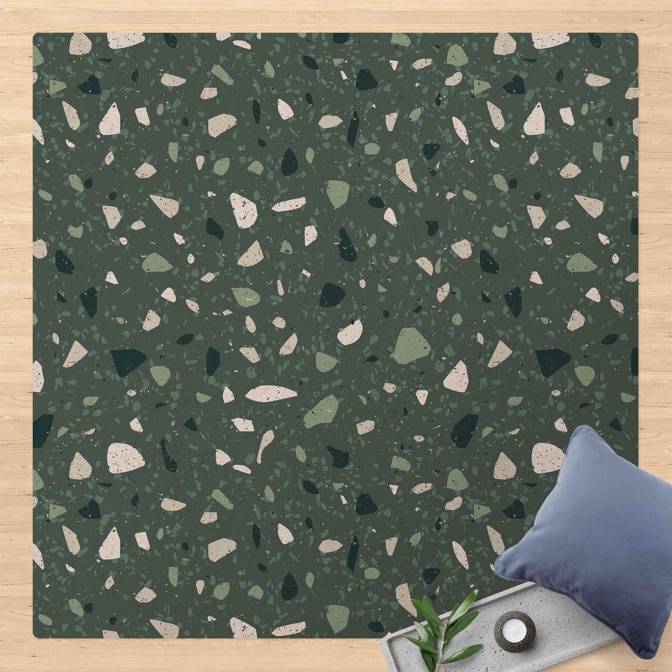Kork-Teppich Detailliertes Terrazzo Muster Messina