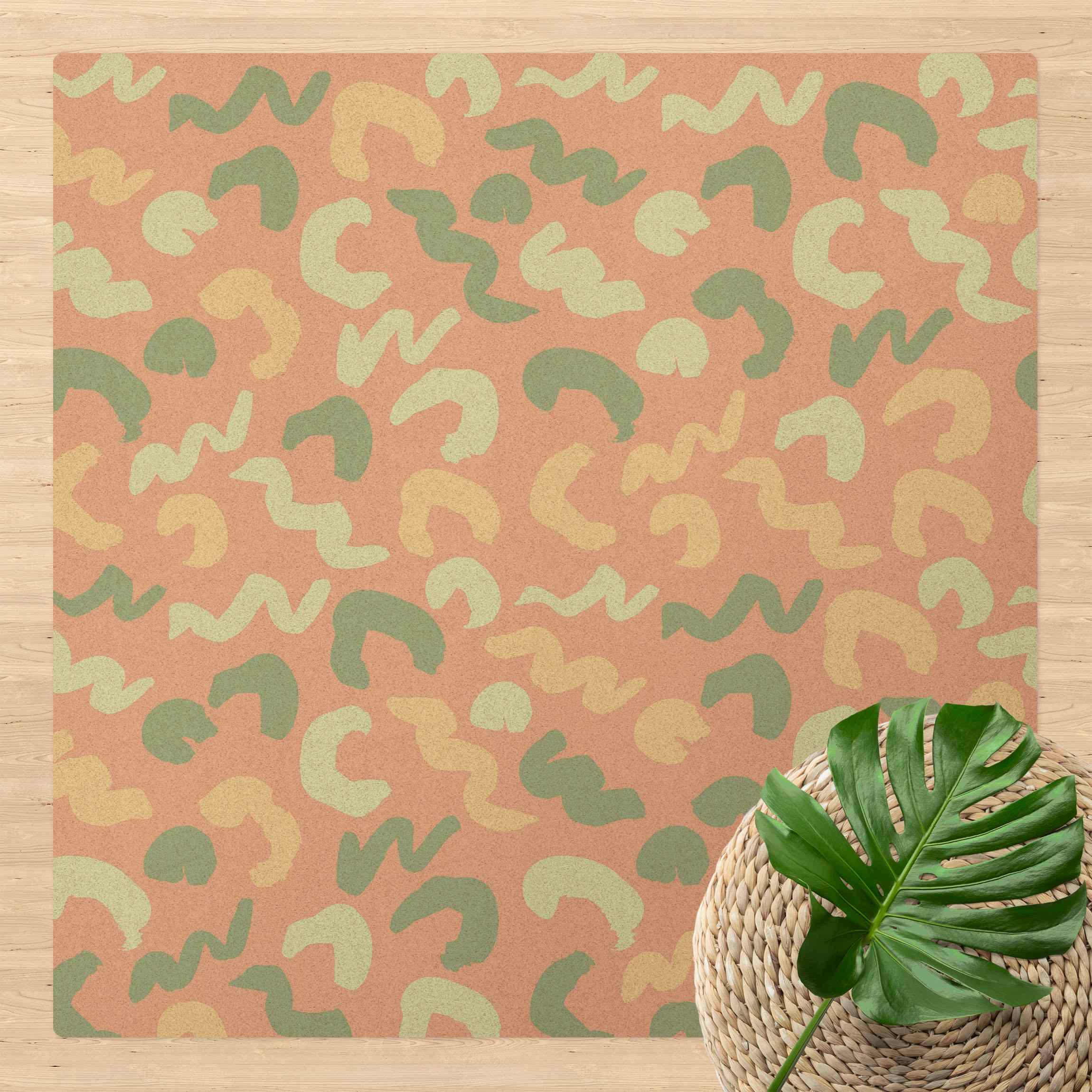 Kork-Teppich Dicke Pinselstriche Botanik