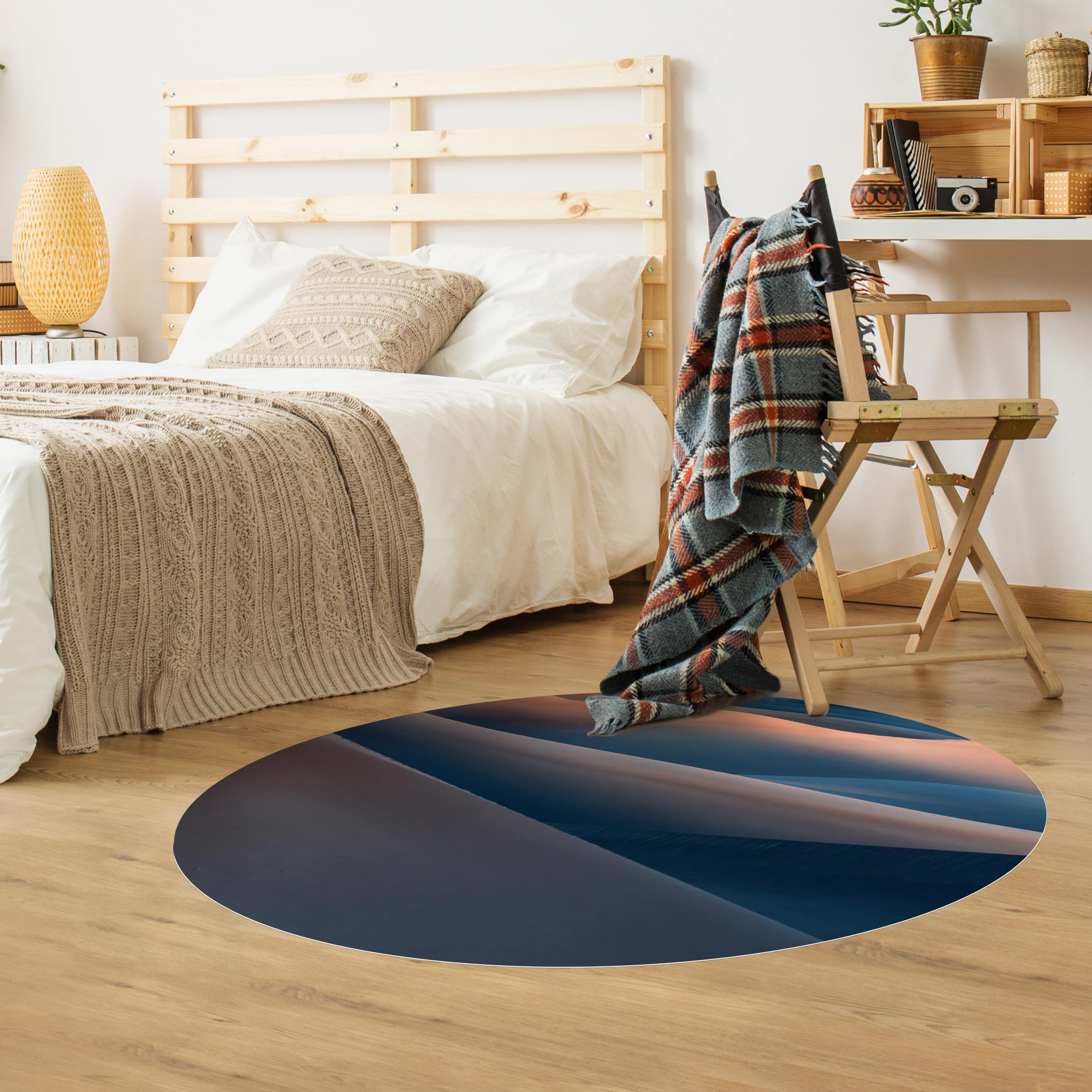 Runder Vinyl-Teppich Die Farben der Wüste