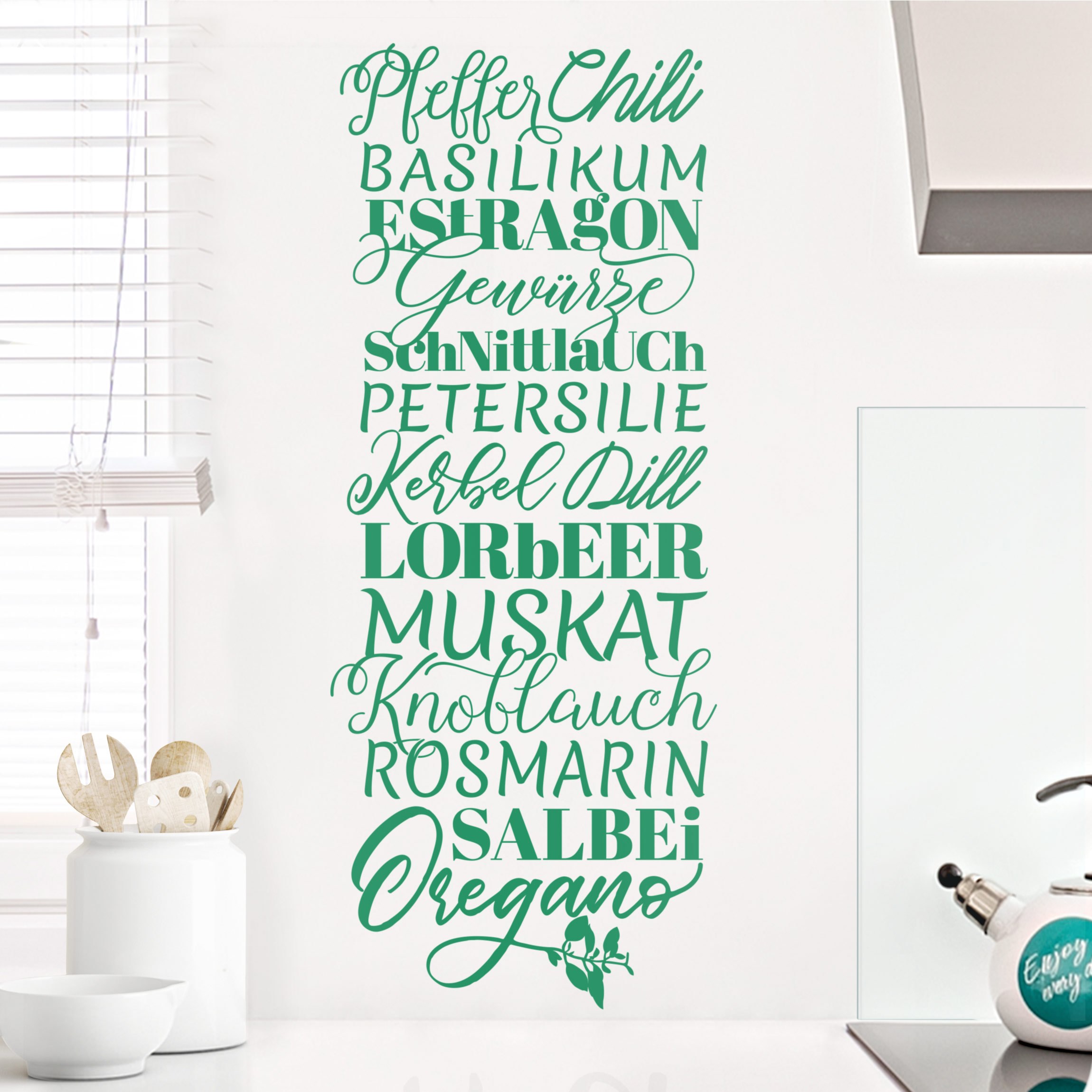 Wandtattoo Die leckersten Gewürze