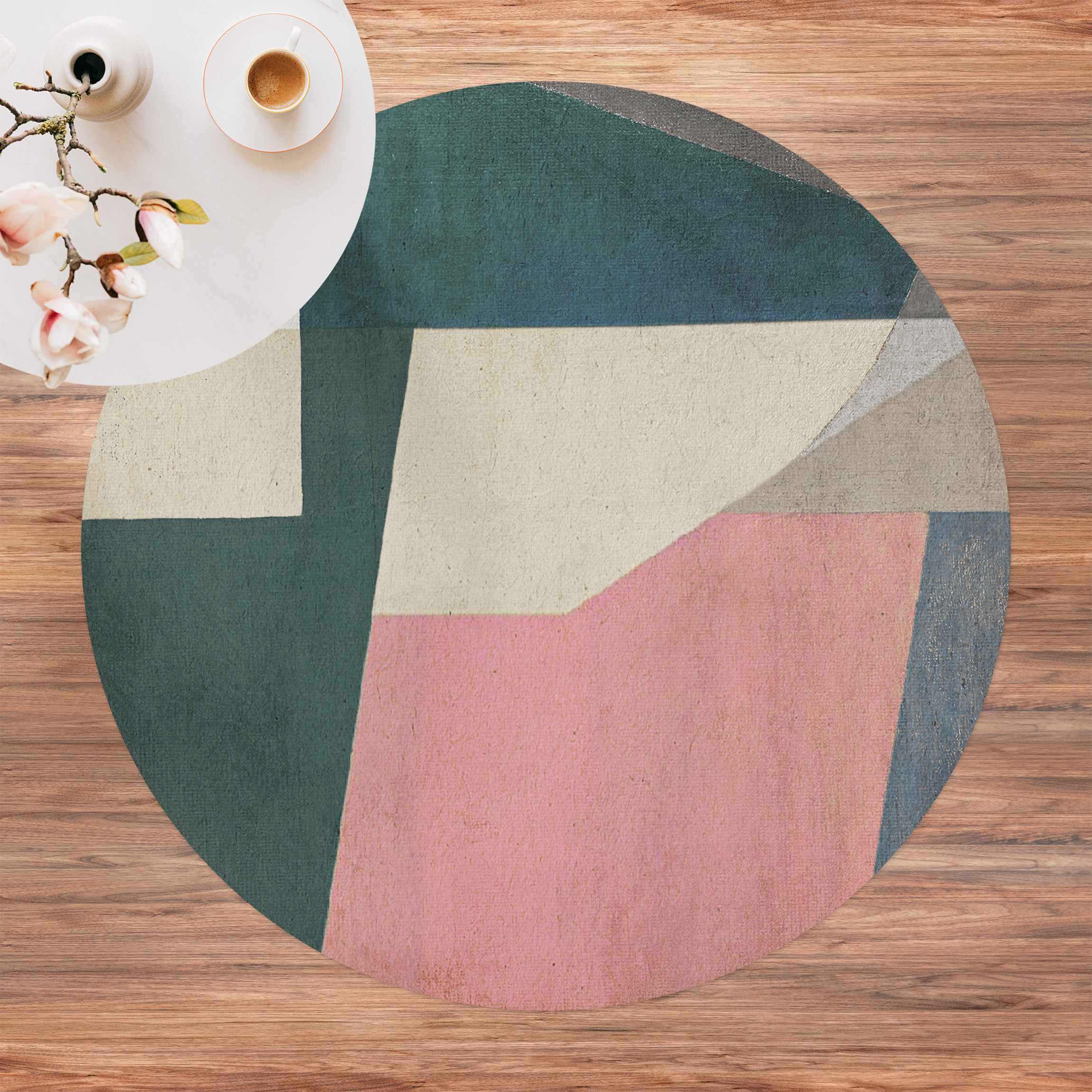 Runder Vinyl-Teppich Die Passage