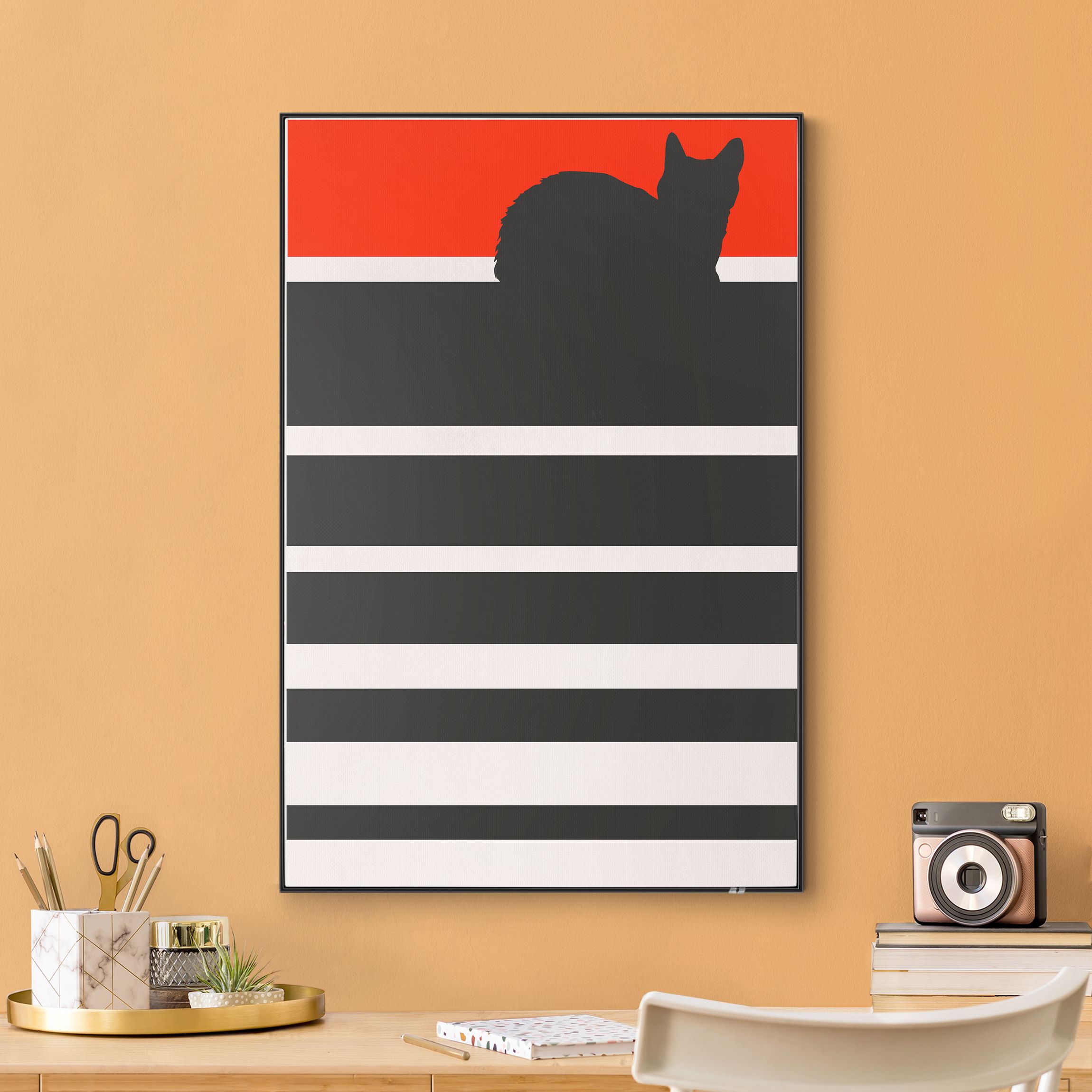 Wechselbild Digitaler Sonnenuntergang - Katze