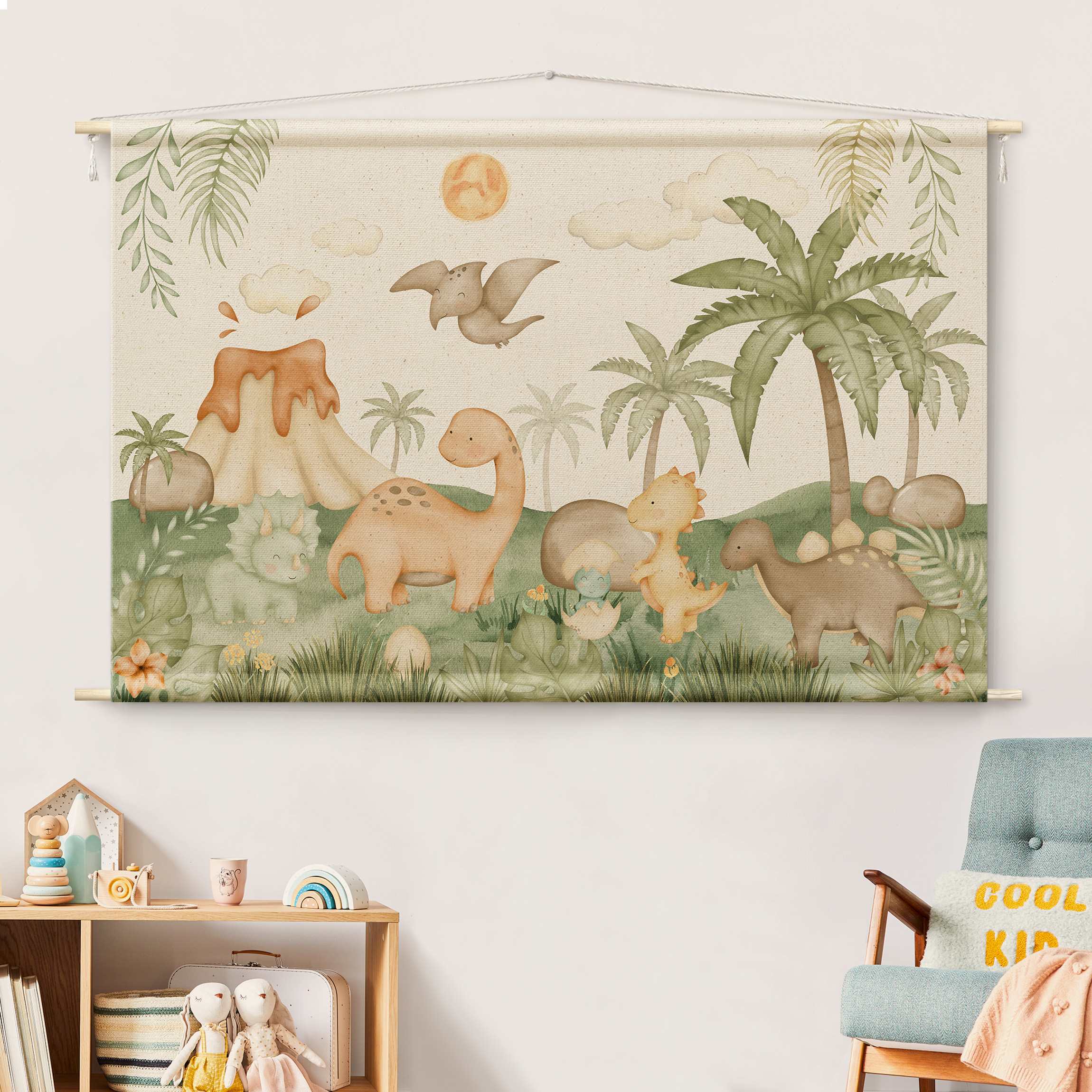 Wandteppich Dino Baby Welt