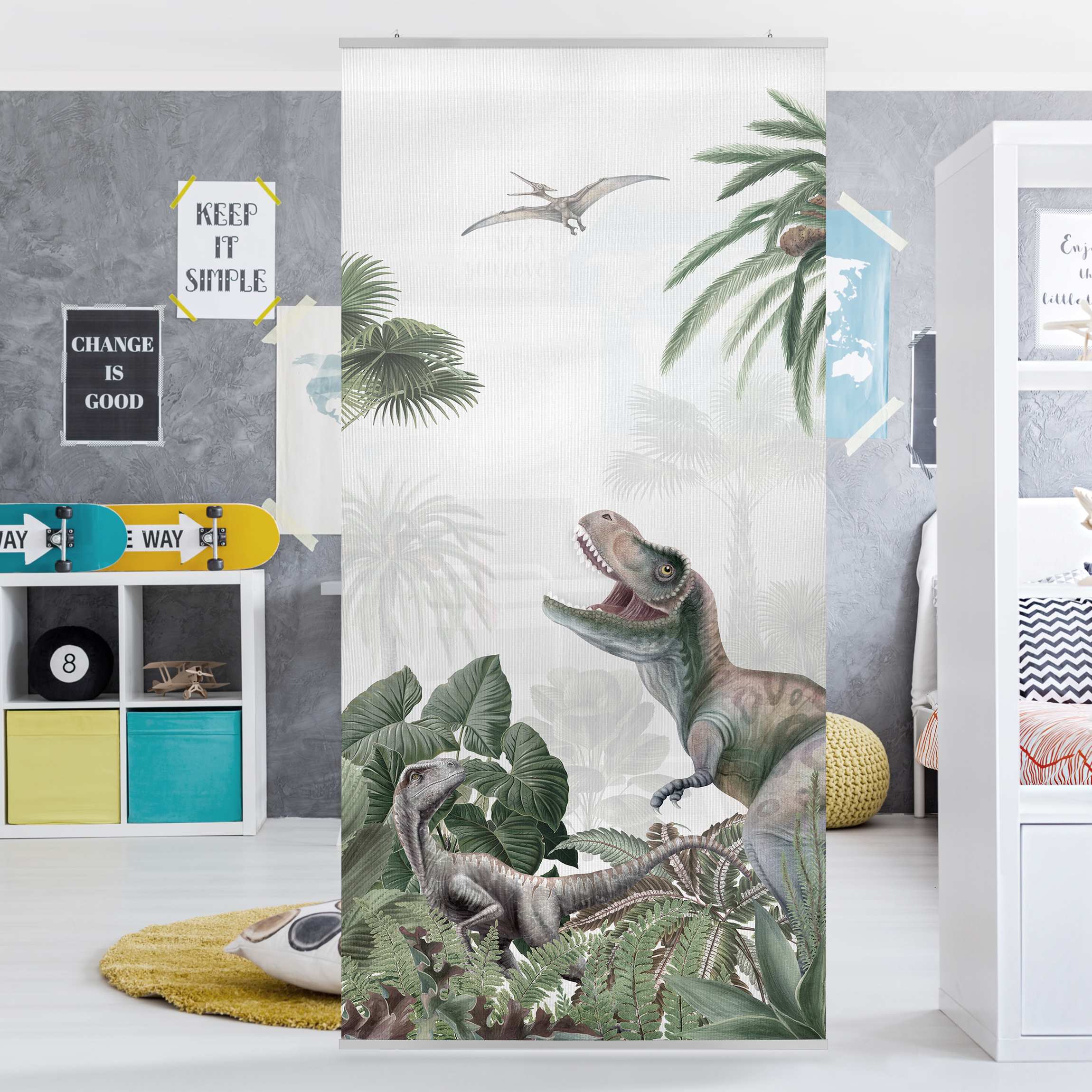 Raumteiler Dinosauriergiganten im Dschungel