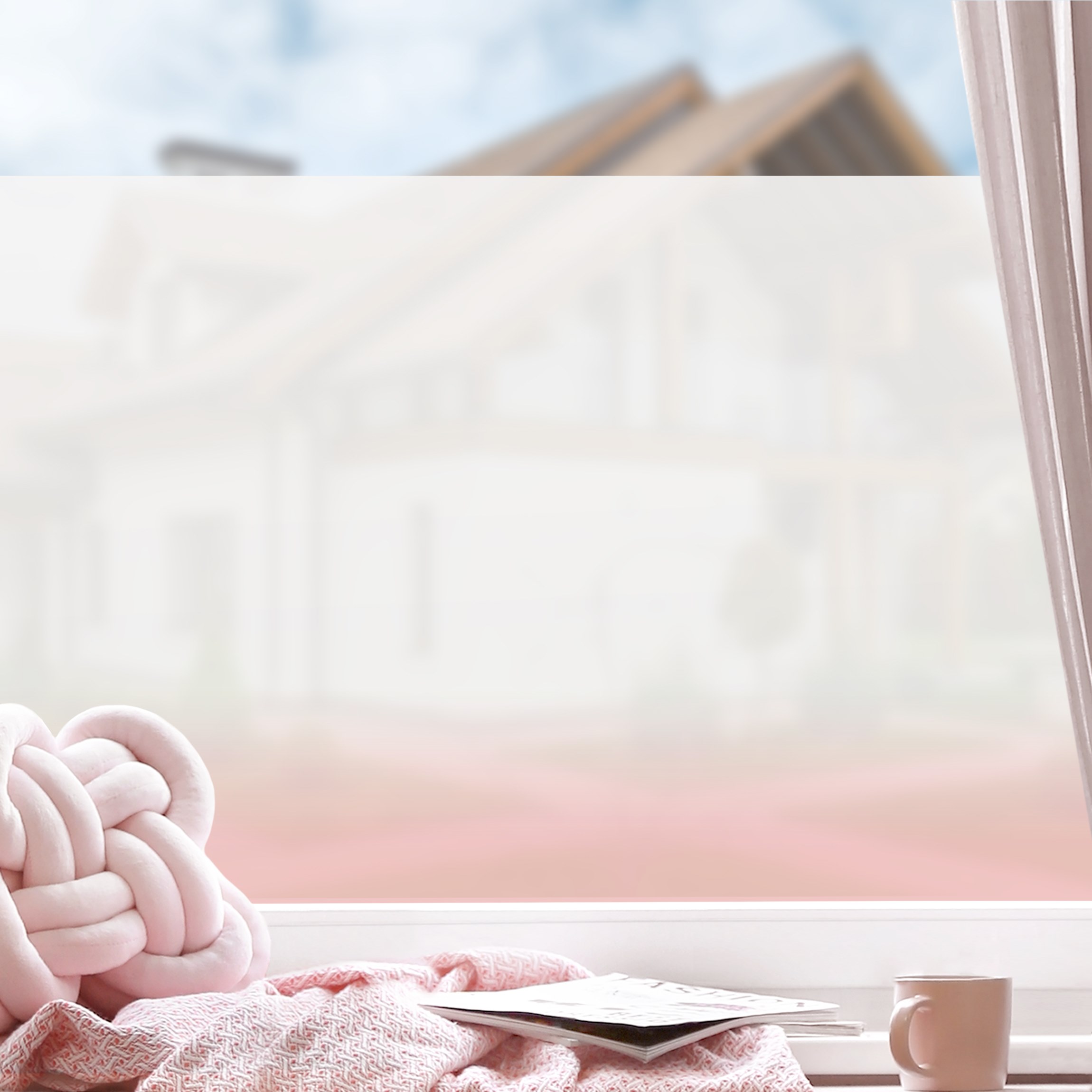 Fensterfolie Dip-Dye Blasses Pink