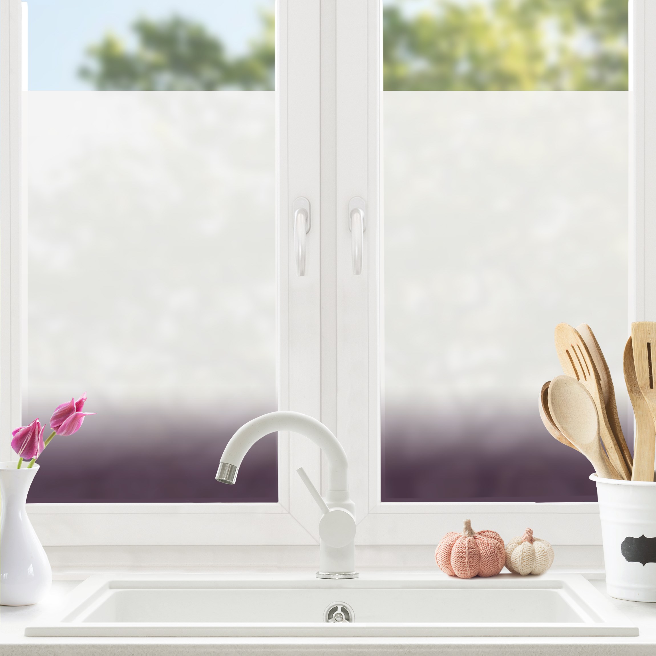 Fensterfolie Dip-Dye Dunkles Violett