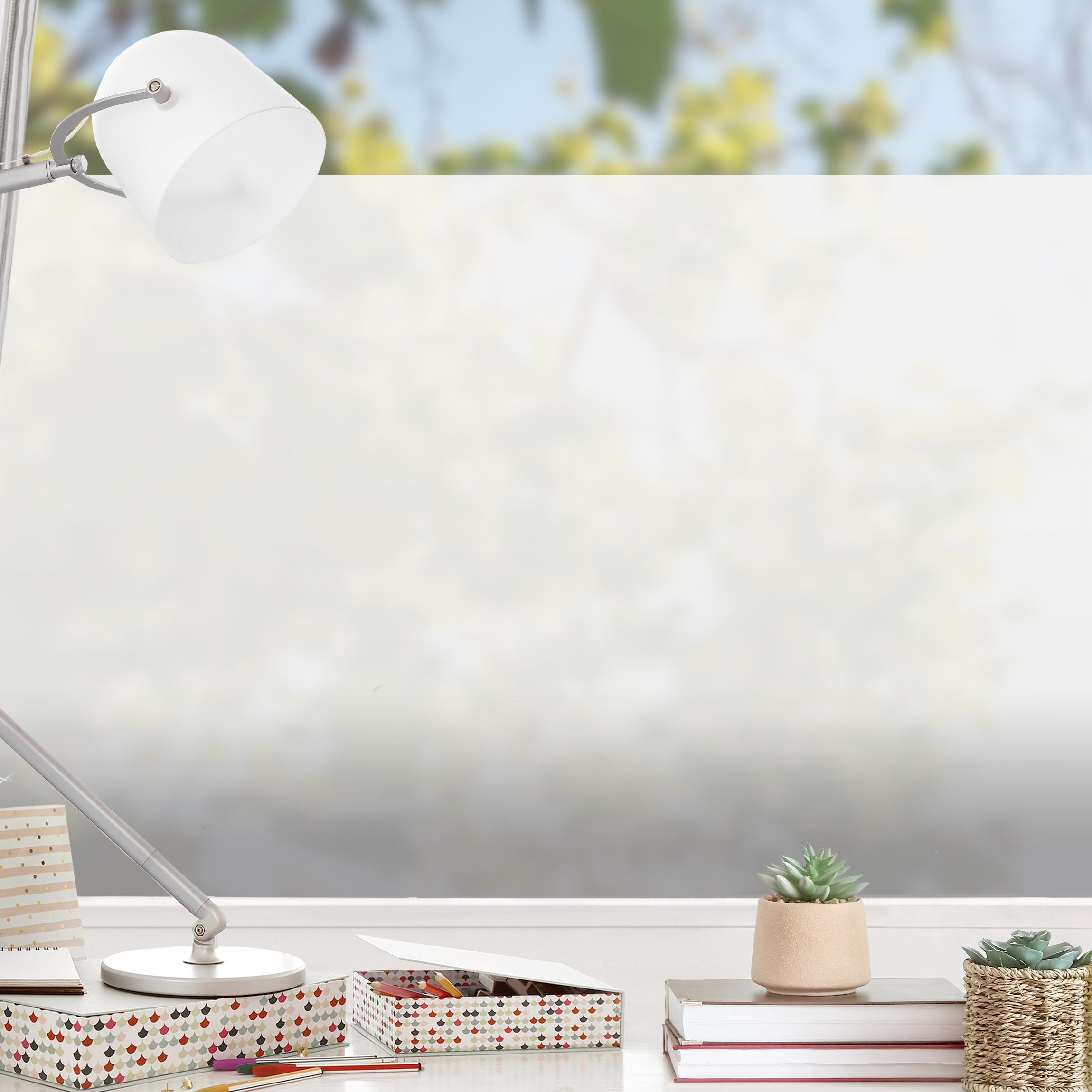 Fensterfolie Dip-Dye Mittelgrau