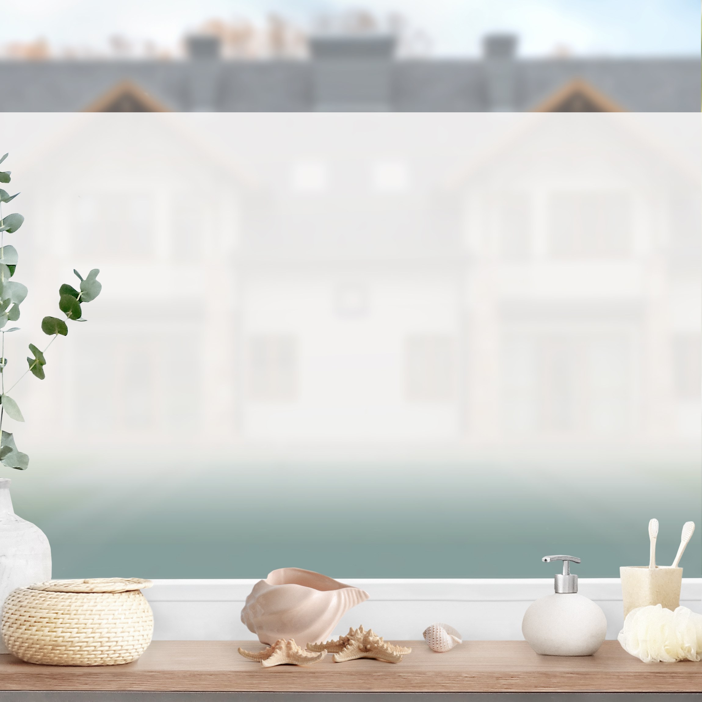 Fensterfolie Dip-Dye Pastell Petrol