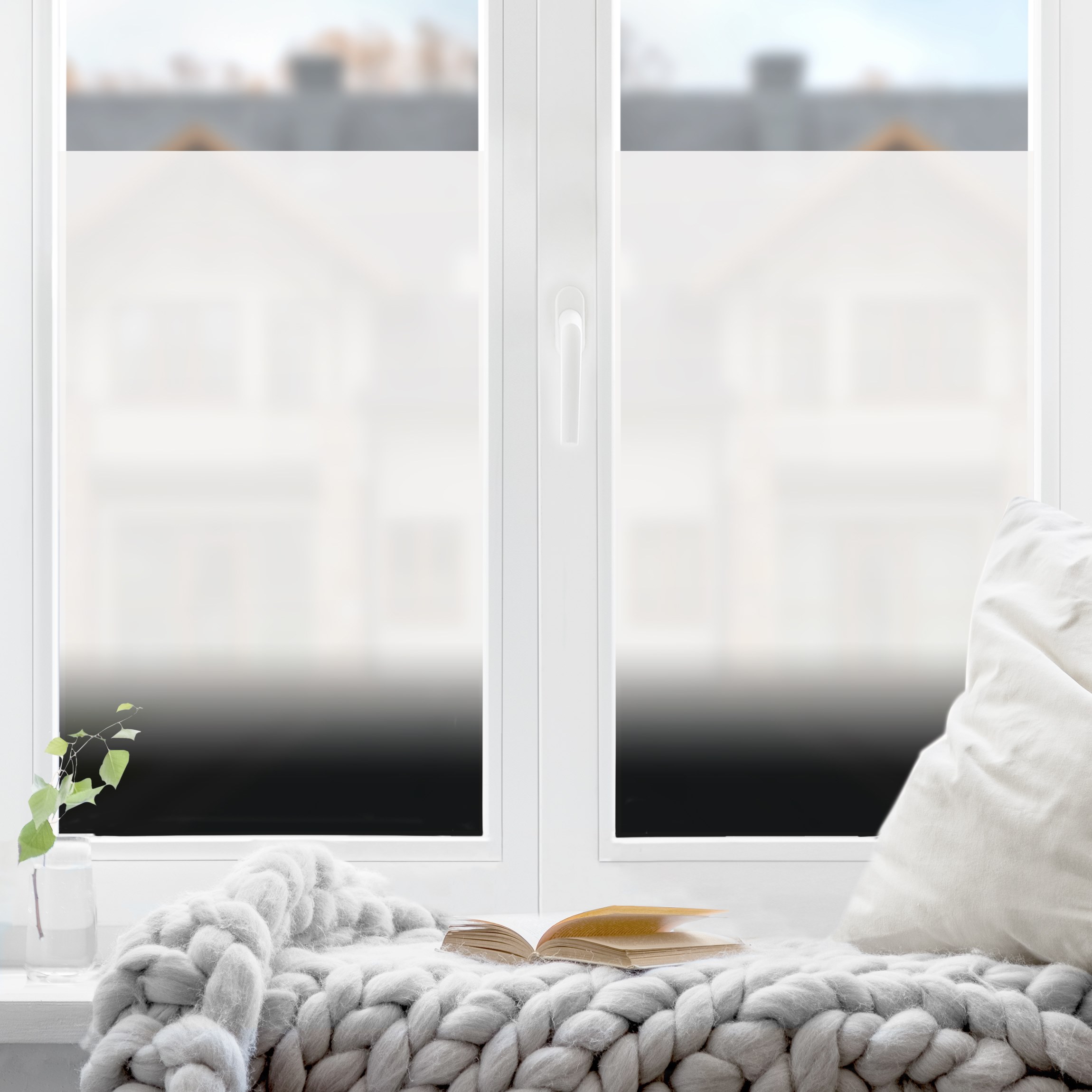 Fensterfolie Dip-Dye Tiefschwarz