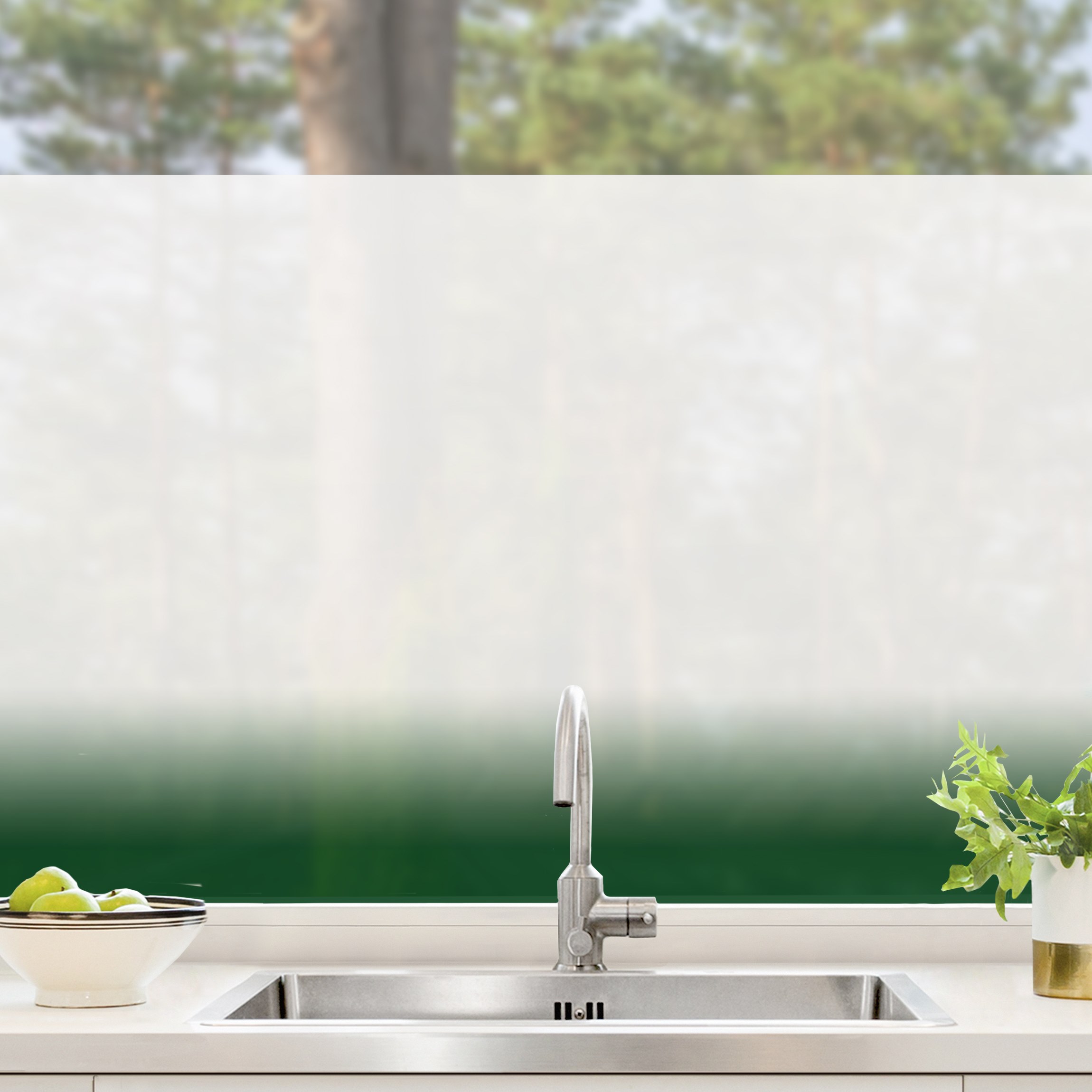 Fensterfolie Dip-Dye Waldgrün