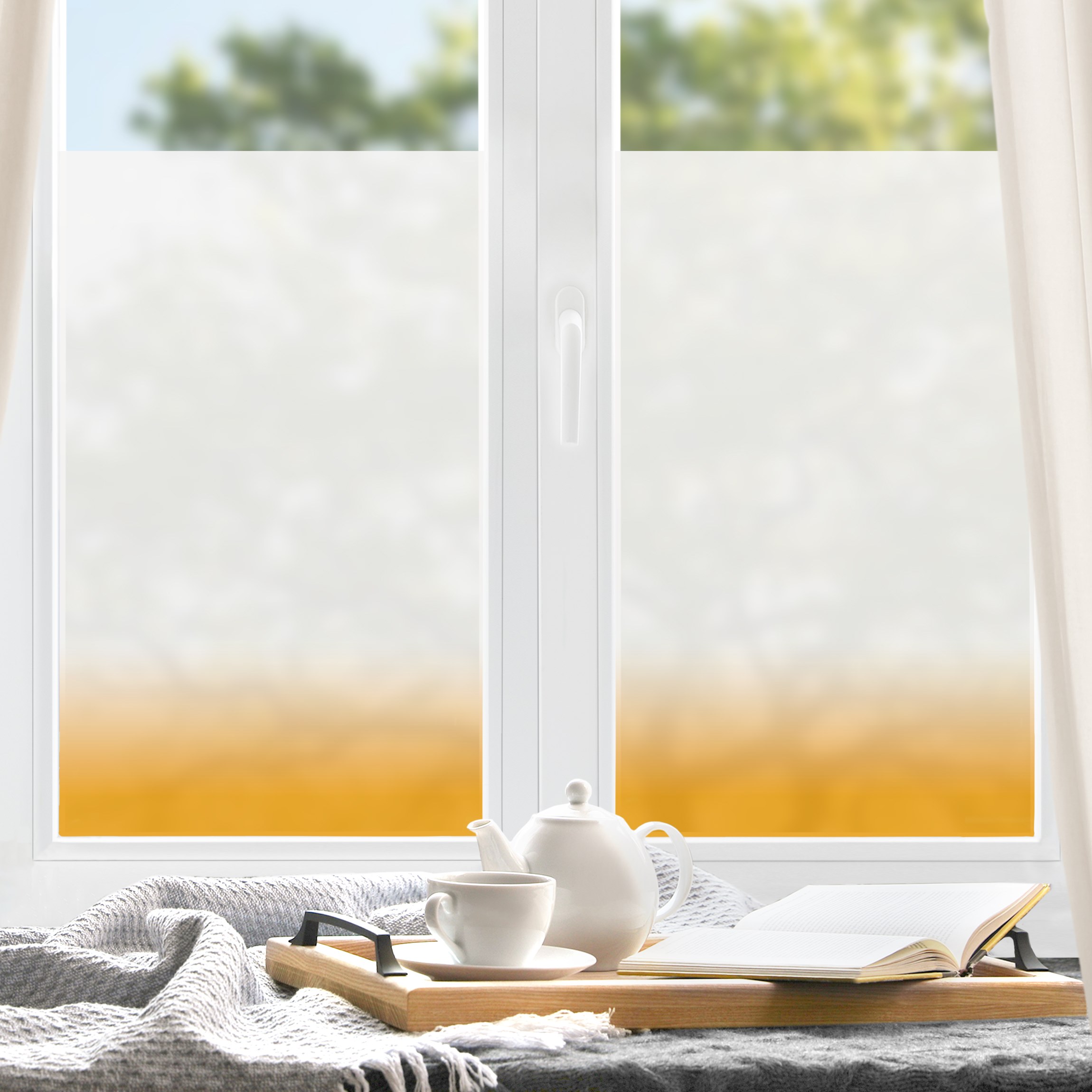 Fensterfolie Dip-Dye Warmes Gelb