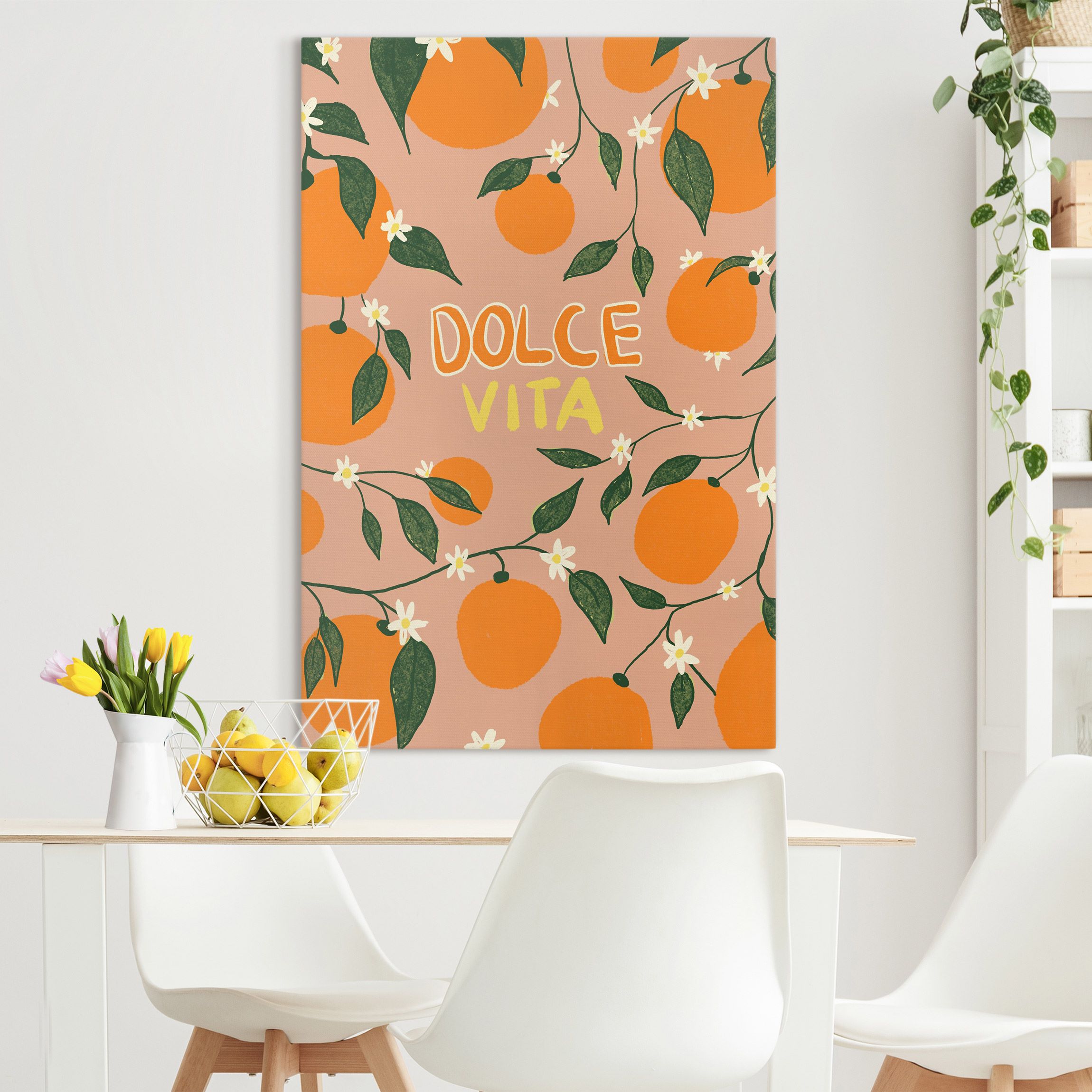 Leinwandbild Dolce Vita mit Orangen
