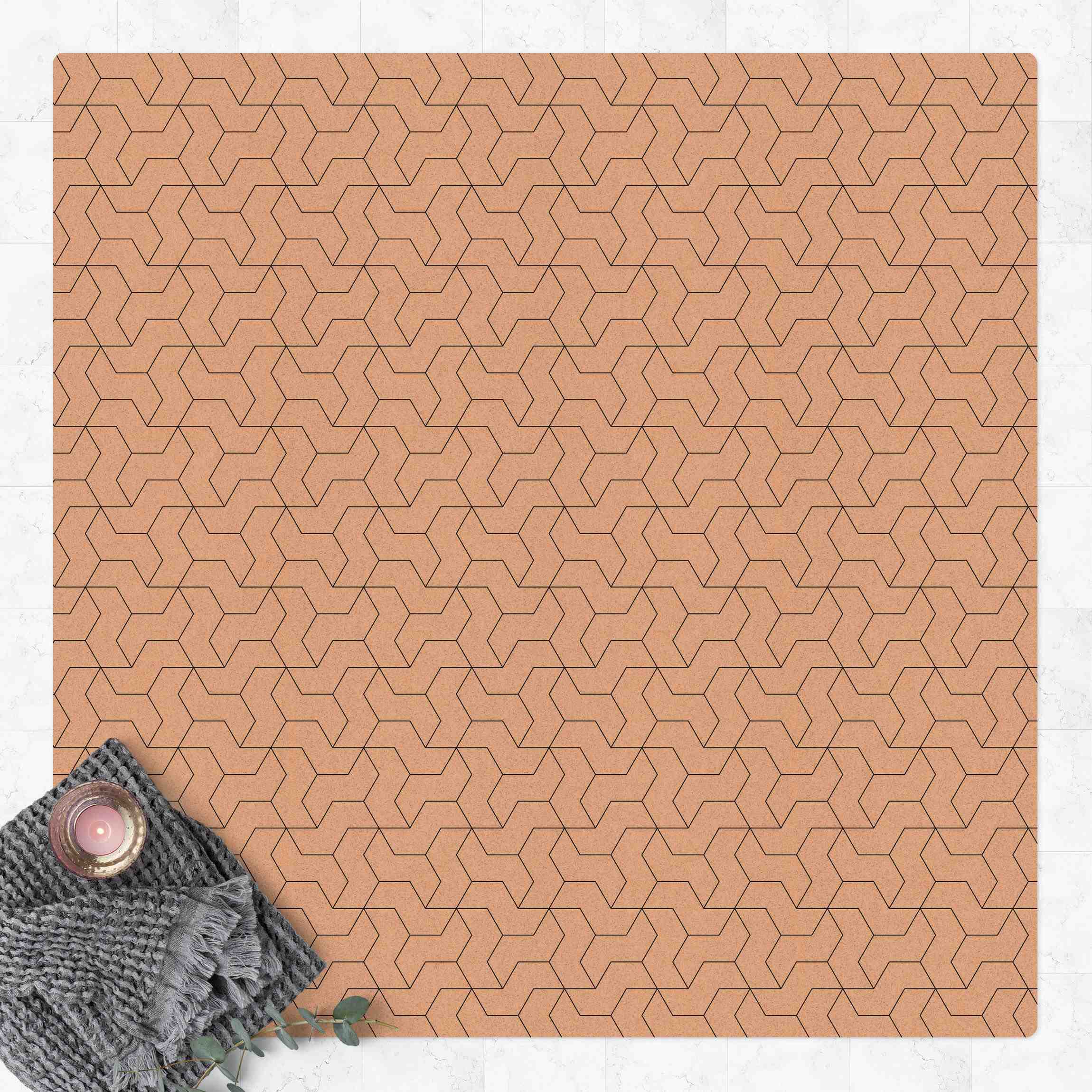 Kork-Teppich Dreidimensionales Struktur Muster