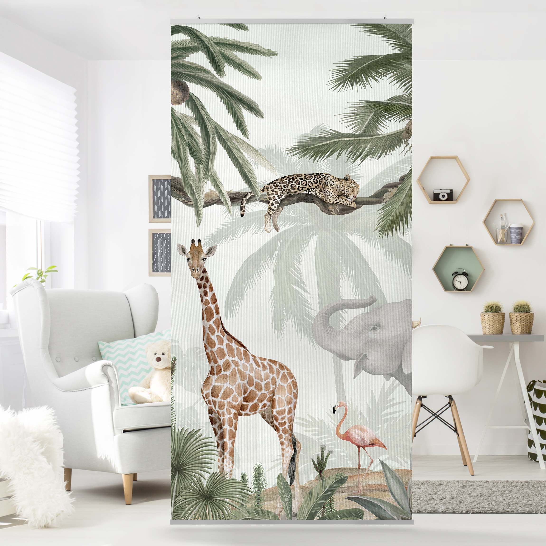 Raumteiler Dschungelkönige im Nebel