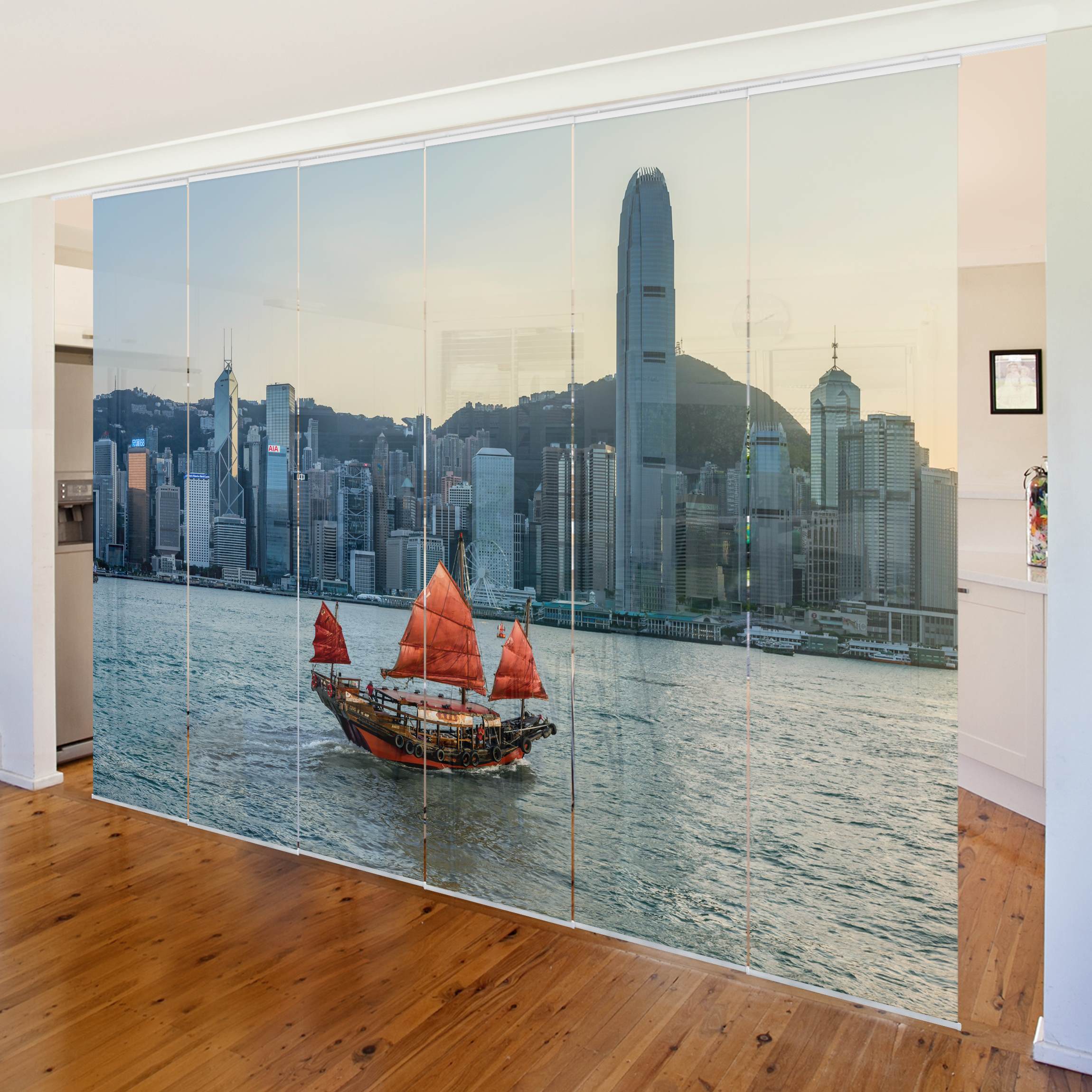 Schiebegardine Dschunke im Victoria Harbour