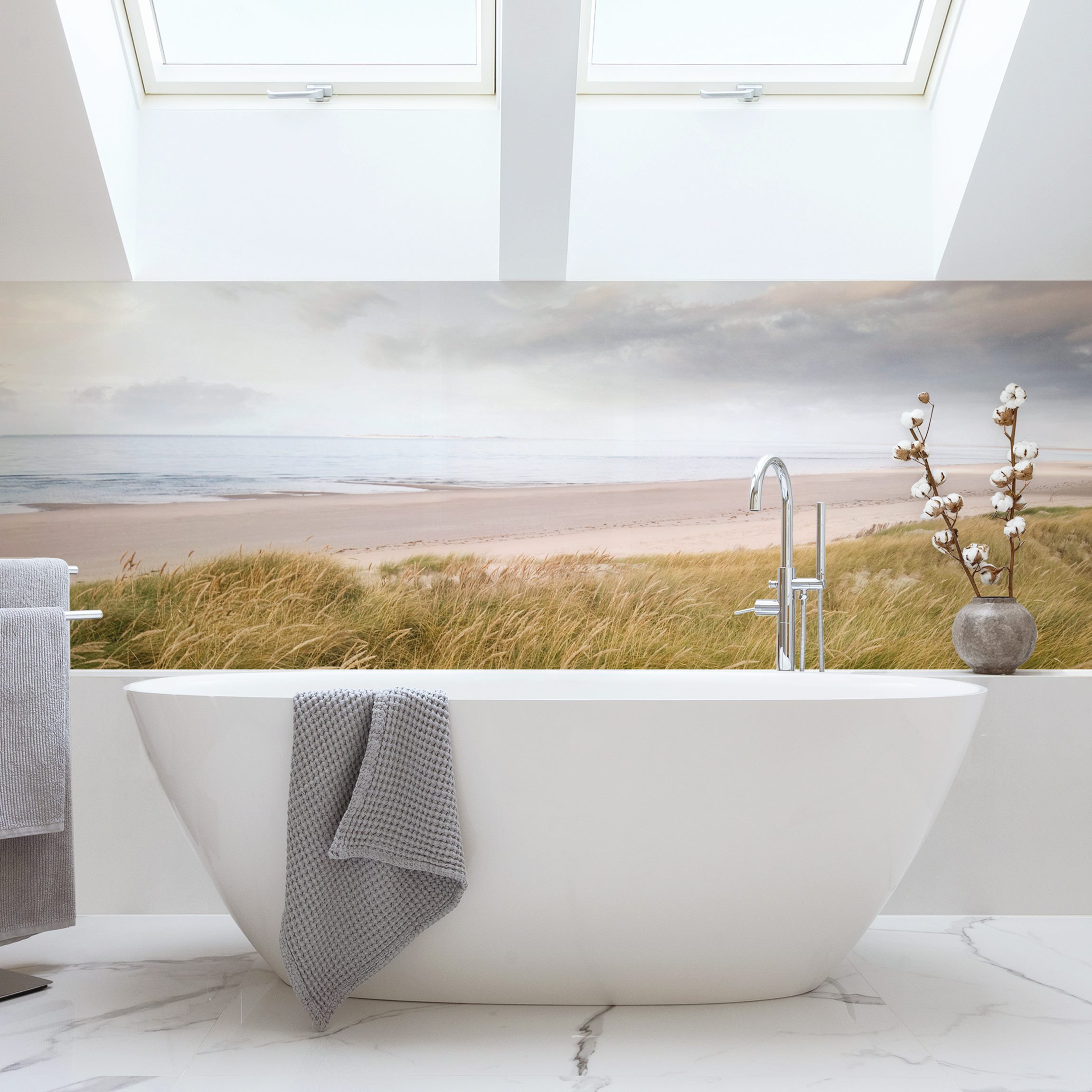 Wandverkleidung Bad Dünentraum