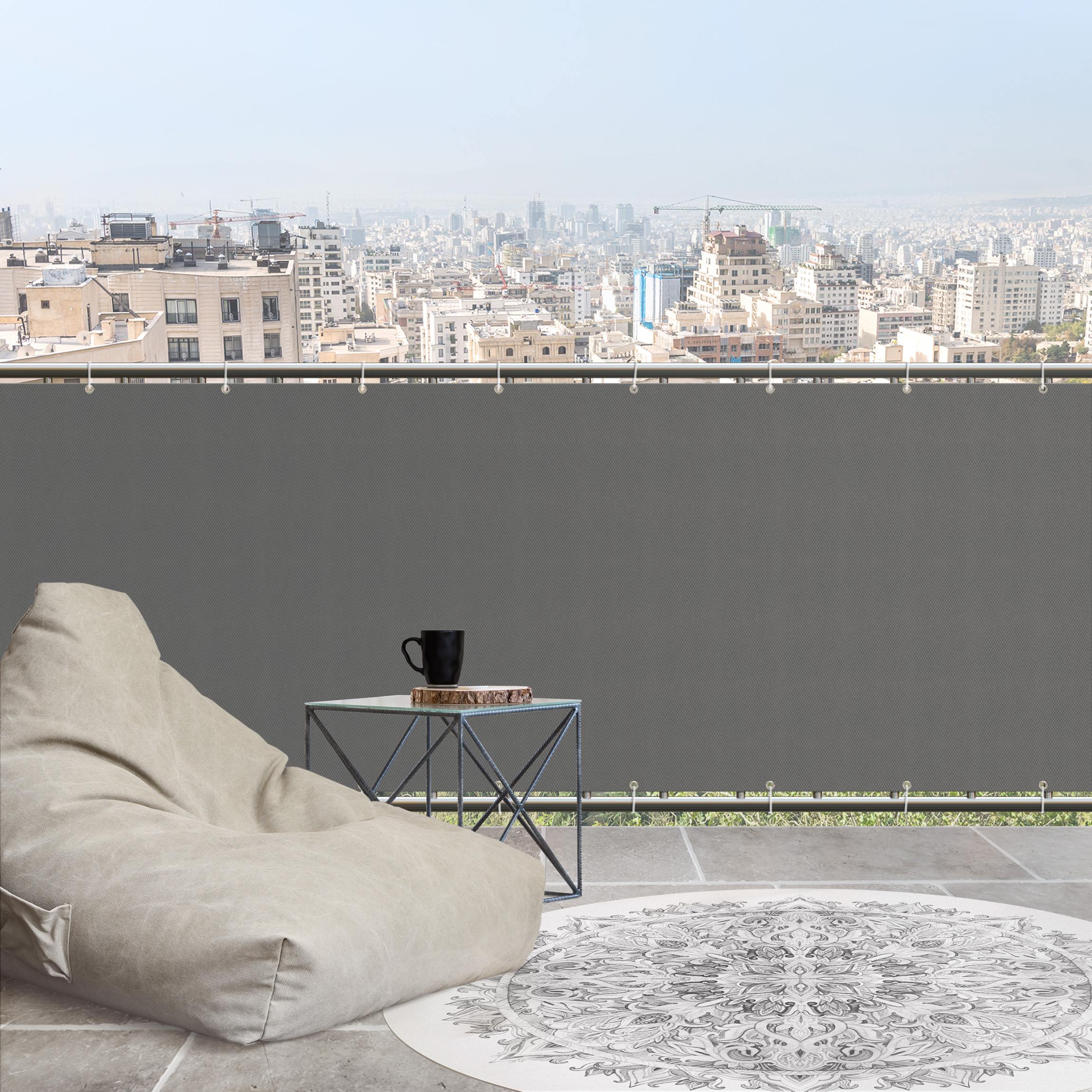 Balkon Sichtschutz Dunkelgrau