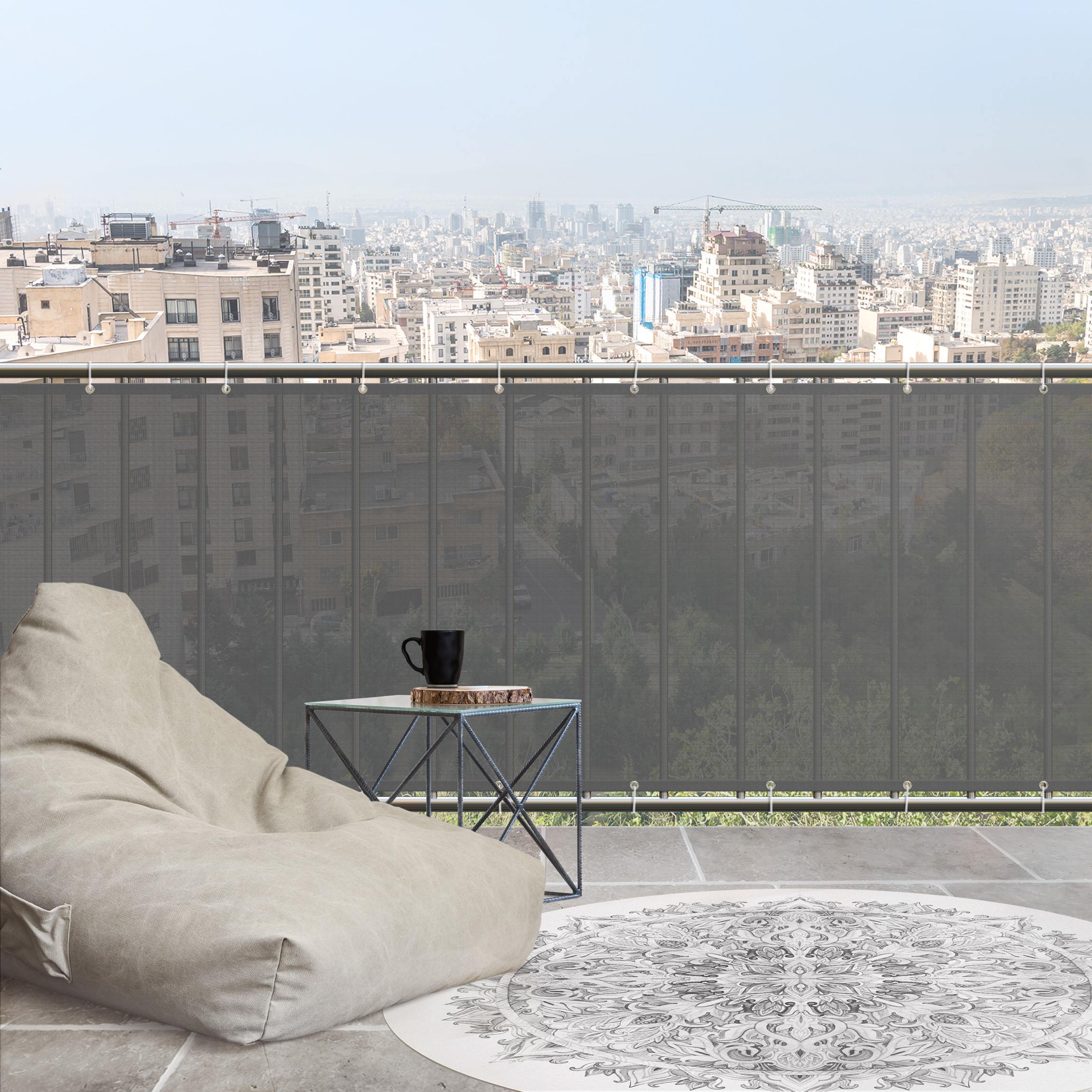 Balkon Sichtschutz Dunkelgrau