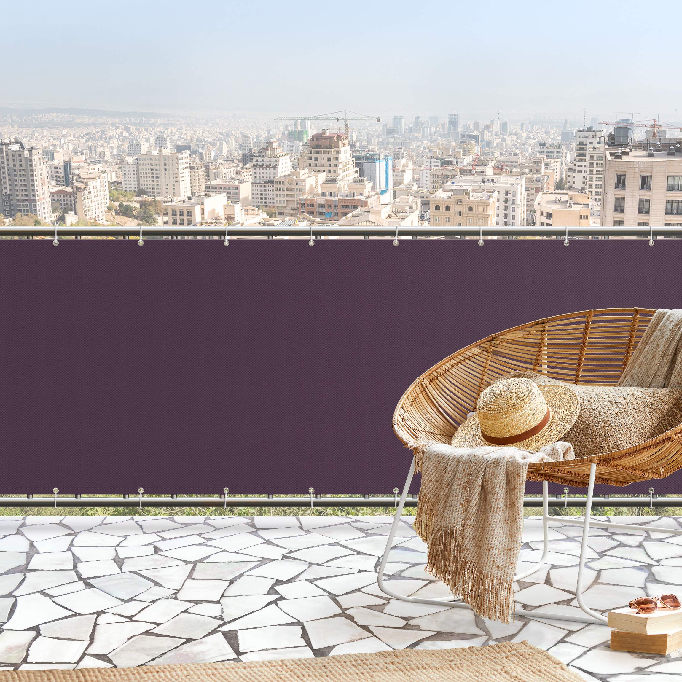 Balkon Sichtschutz Dunkles Violett